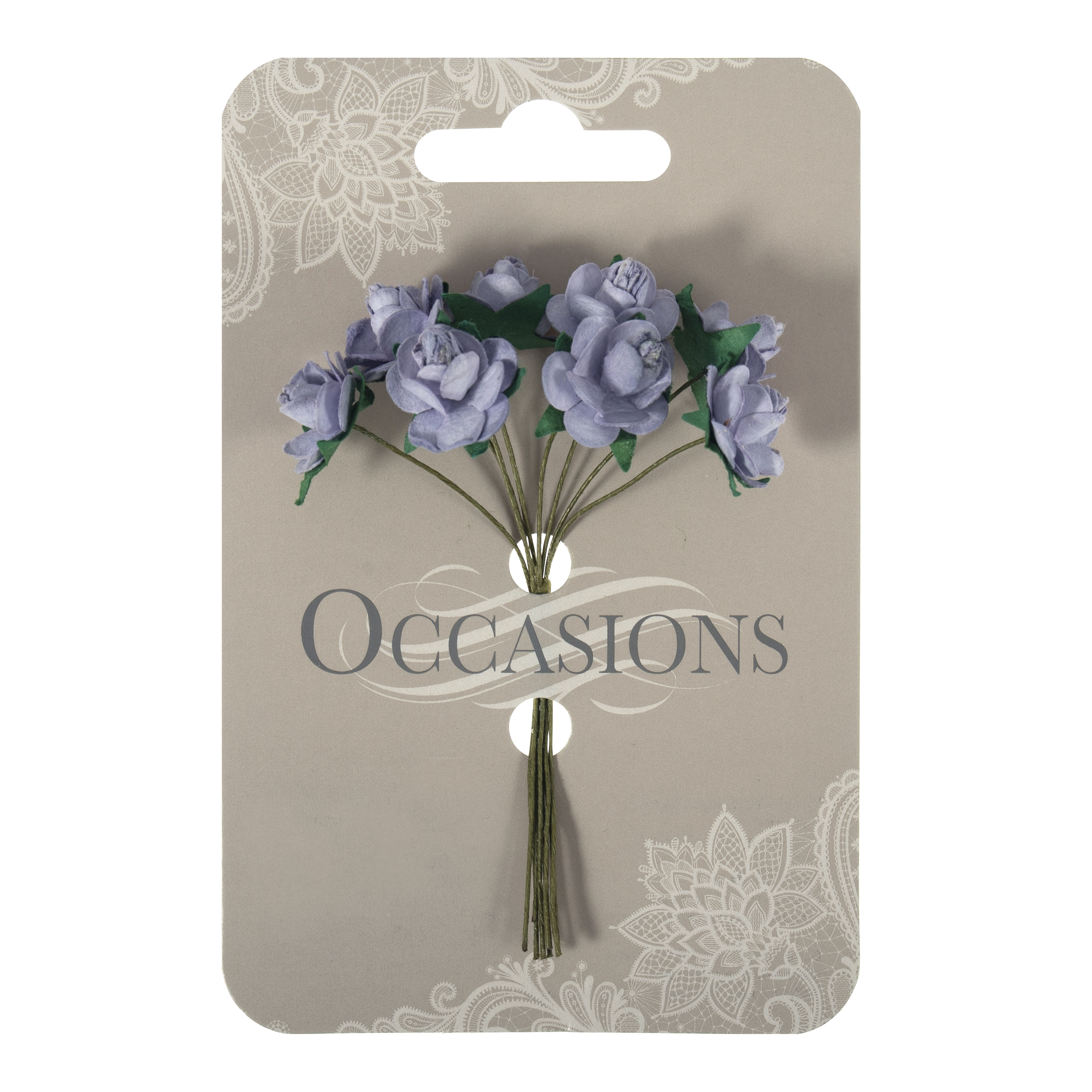 Picture of Spray: Rose Open: Paper: 14mm: Pack of 8: Lavender