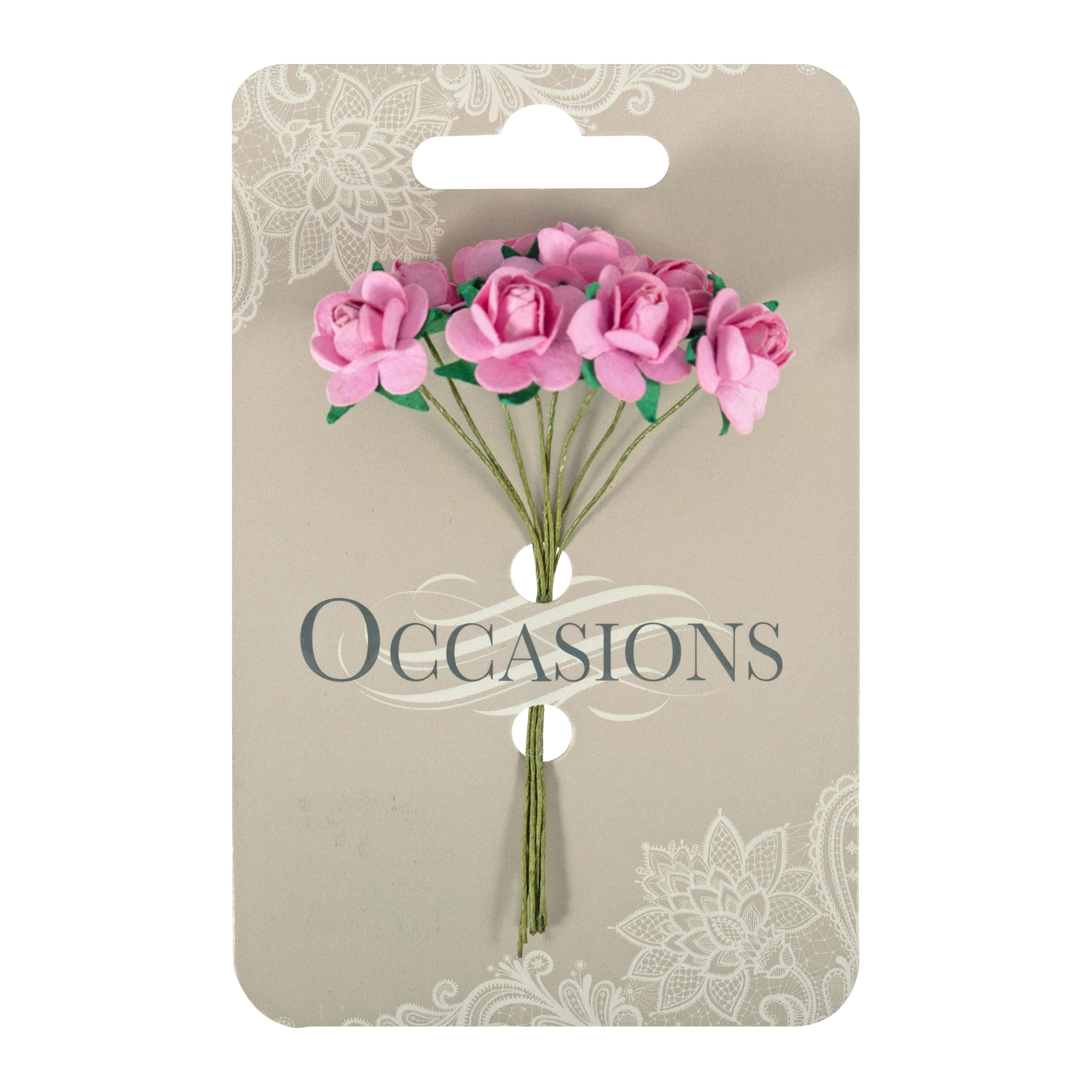 Picture of Spray: Rose Open: Paper: 14mm: Pack of 8: Pink