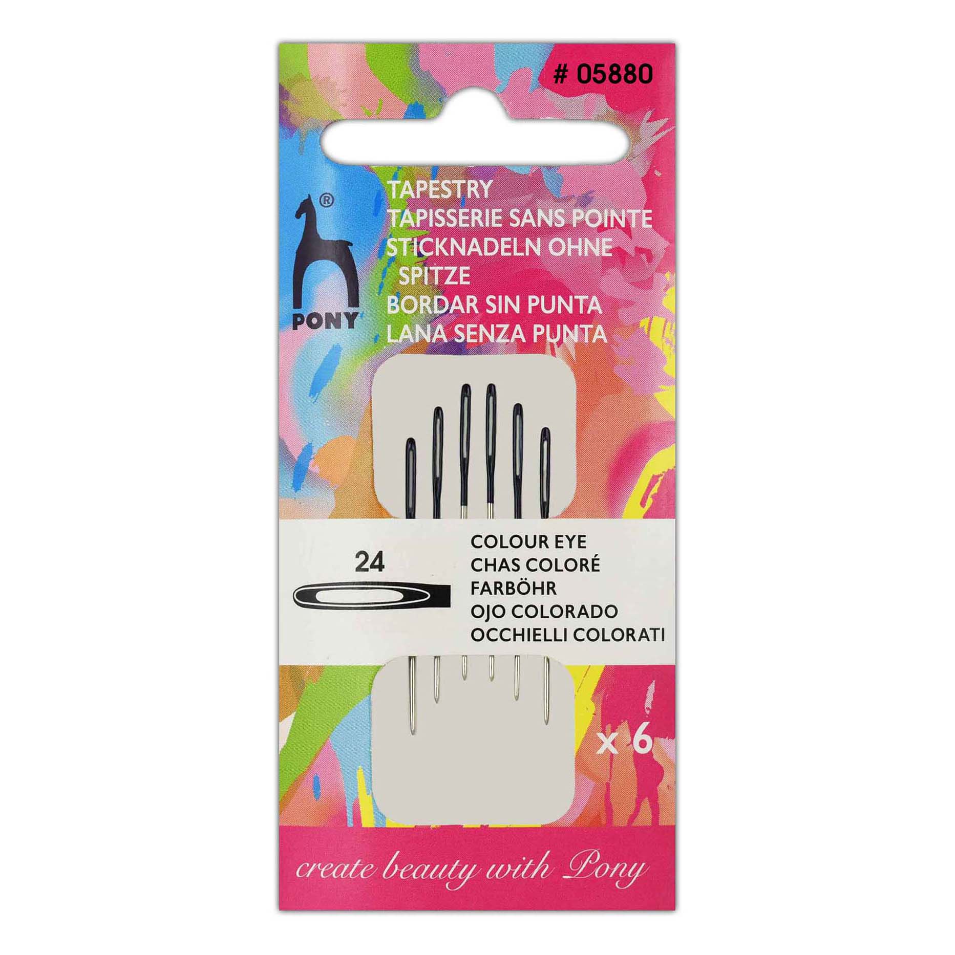 Picture of Hand Sewing Needles: Tapestry: Colour-Coded Eye: Size 24