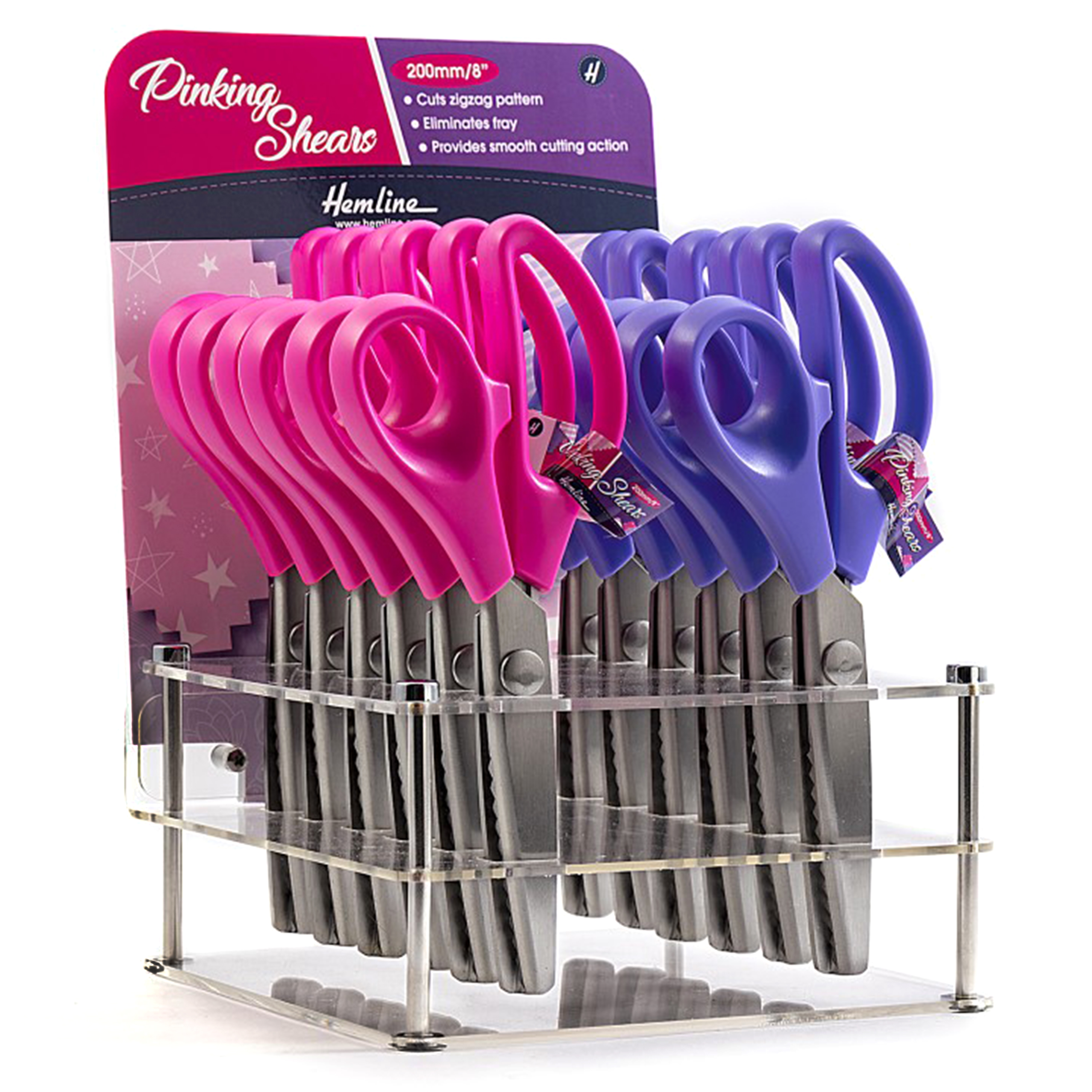 Picture of Counter Display Unit: Pinking Shears: 20cm/8in: Pink/Purple: 12 Pieces