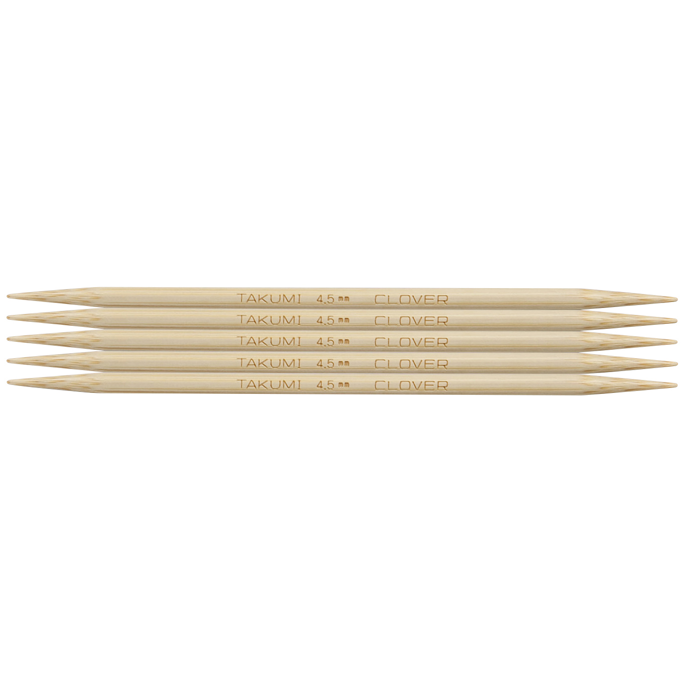 Knitting Pins: Double-Ended: Set of 5: Takumi Bamboo: 12.5cm x 4.50mm ...