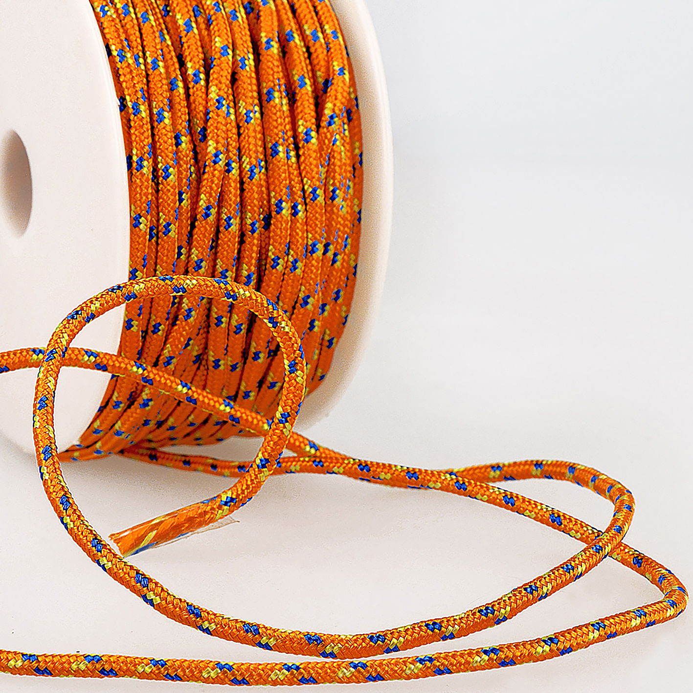 Trim: Cord: Polyester: 30m x 3mm: Multi - Stephanoise - Groves and Banks