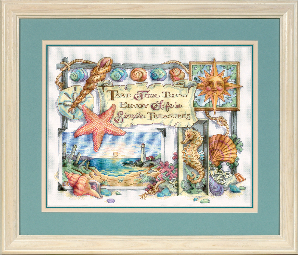 Picture of Counted Cross Stitch Kit: Simple Treasures