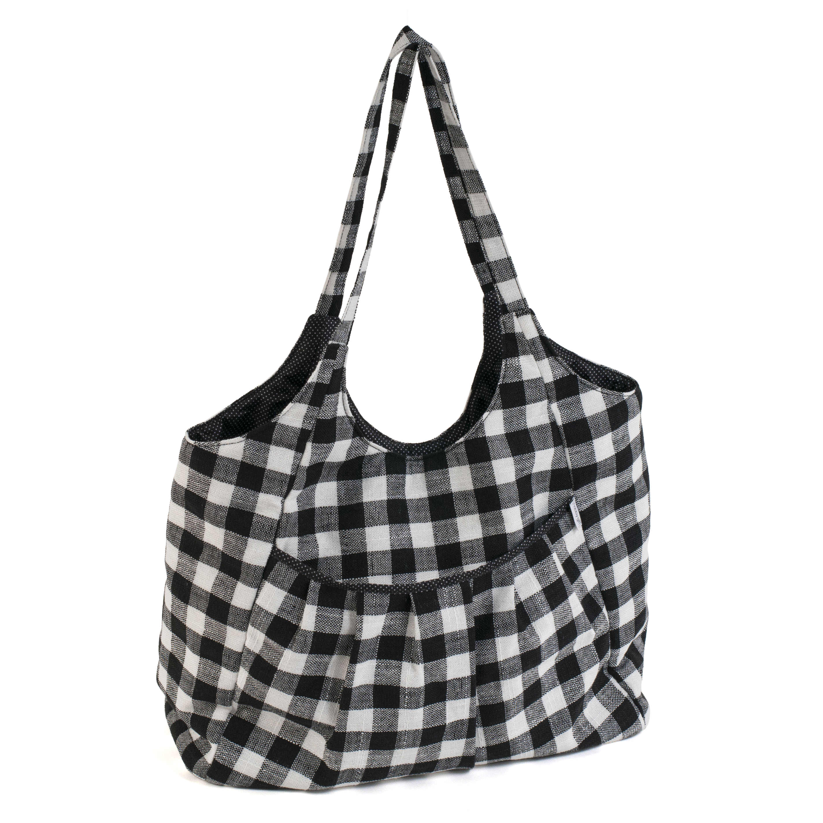 Picture of Craft Bag: Shoulder Tote: Monochrome Gingham