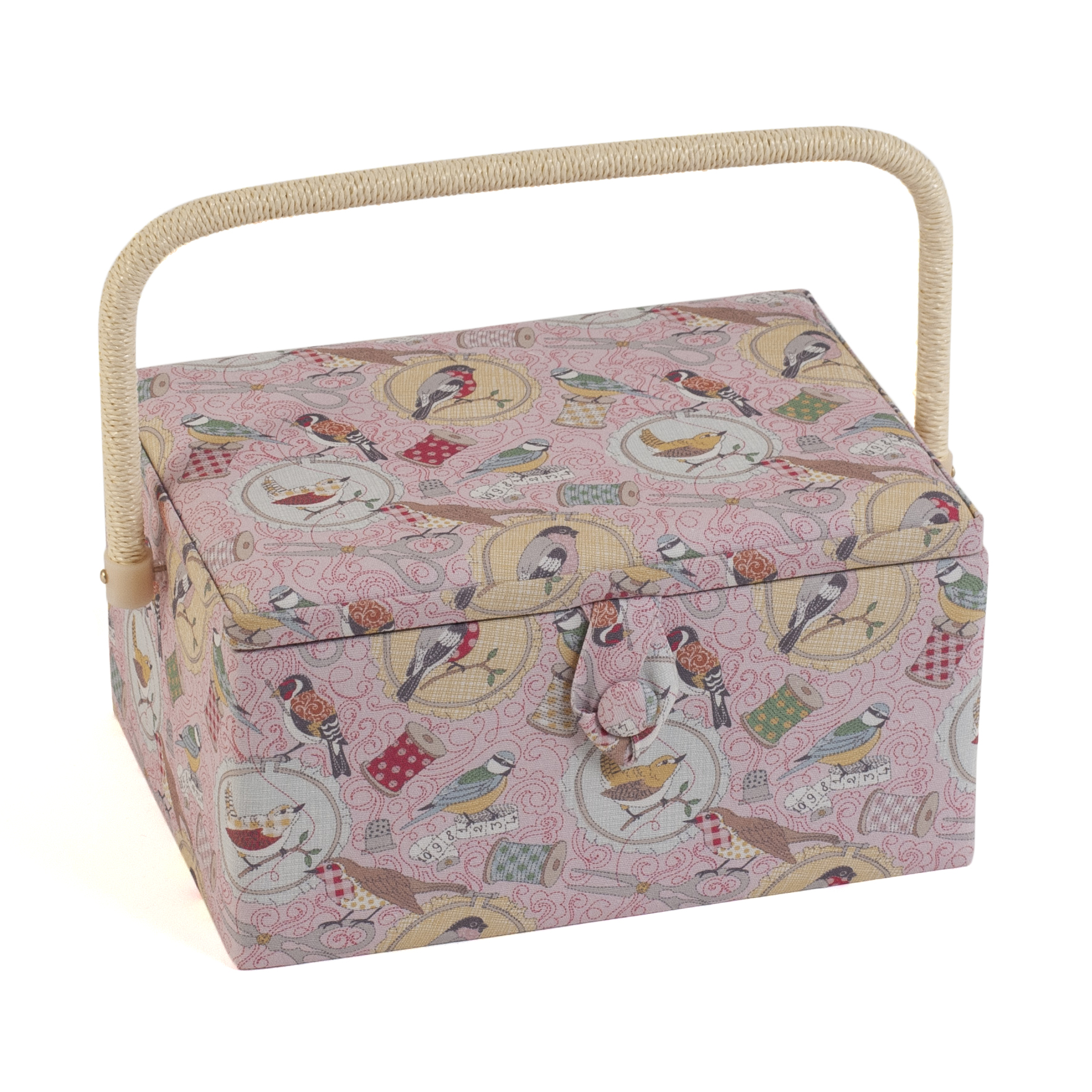 Sewing Box (M): Birds on Bobbin - Hobby Gift - Groves and Banks