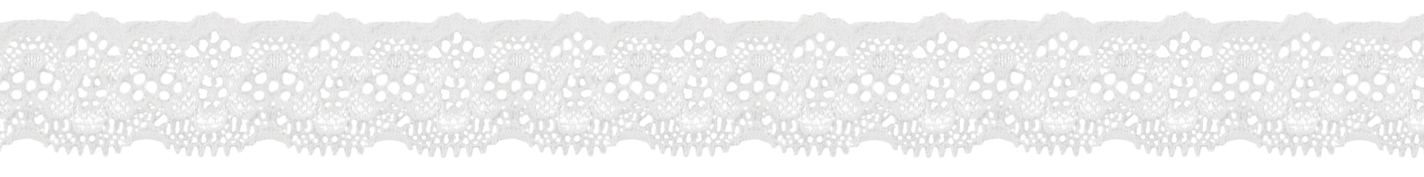 Trim: Lace: Stretch: 25m x 24mm: White - Essential Trimmings - Groves ...