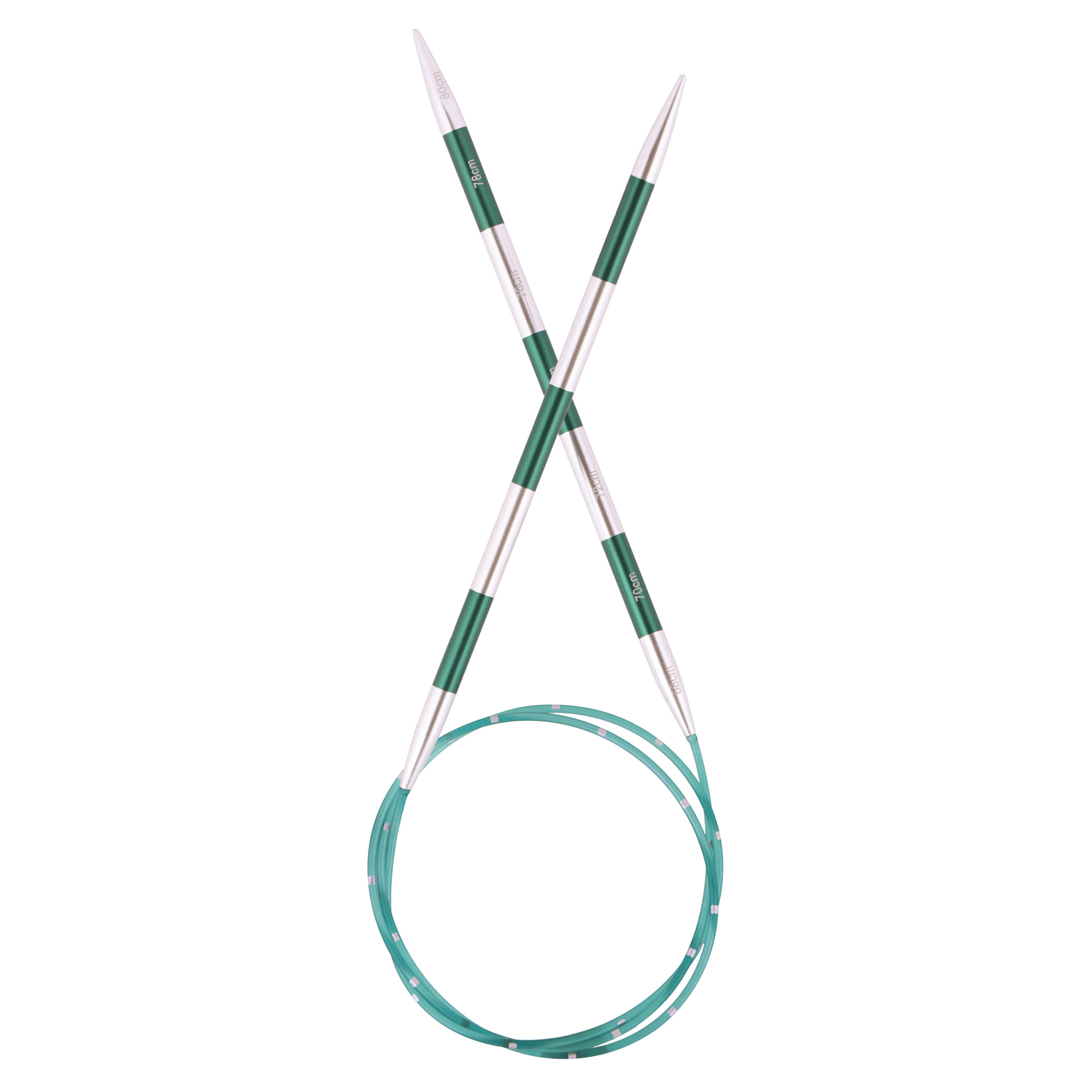 Picture of Smart Stix: Knitting Pins: Circular: Fixed: Green: 80cm x 3.75mm