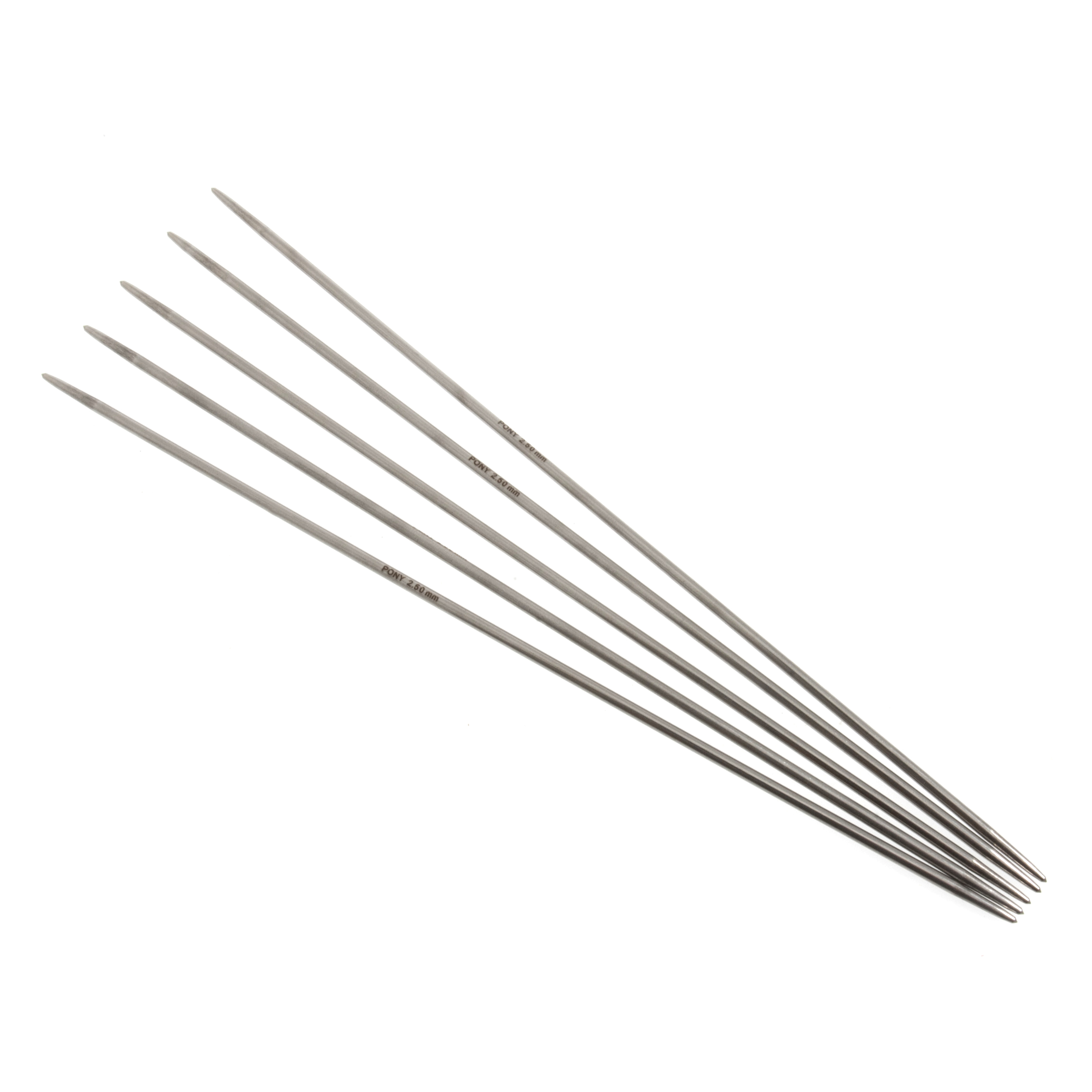 Knitting Pins: Double-Ended: Set of Five: Stainless Steel: Elan: 20cm x ...