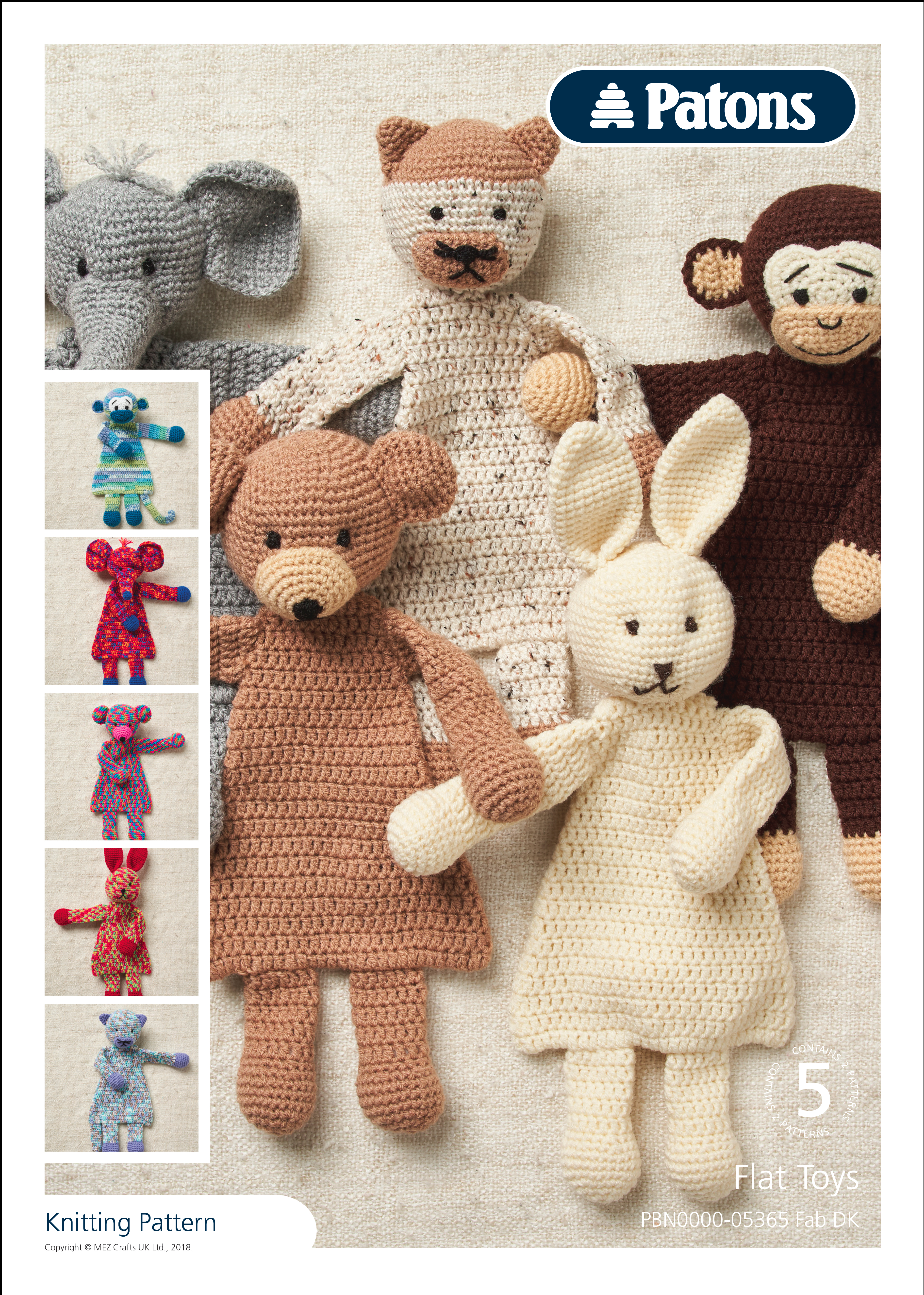 Picture of Patons Pattern Leaflet: Flat Toys