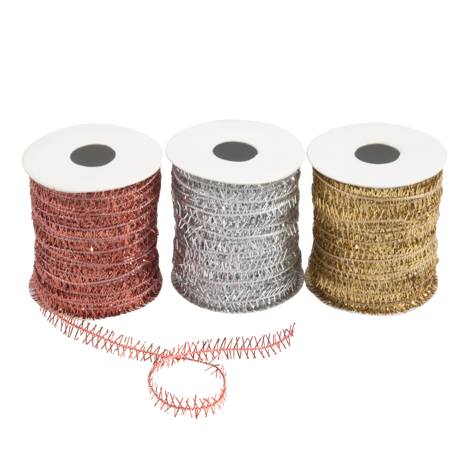 Metallic Twine Bag 10m Copper, Gold & Silver 3 Pieces Trimits