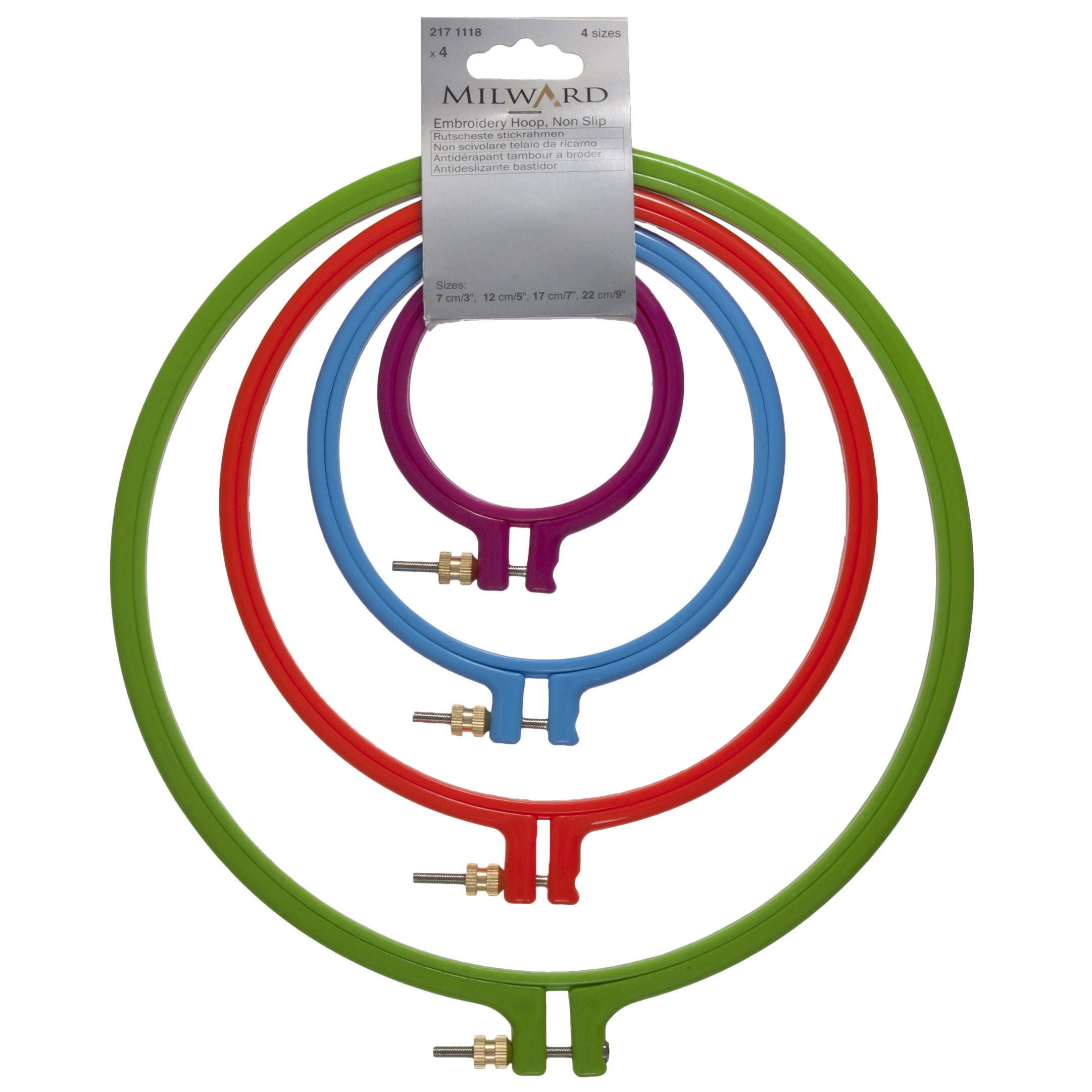 Milward Non Slip Embroidery Hoop Set: 3 - 9in Milward Non Slip Embroidery Hoop Set: 3 - 9in