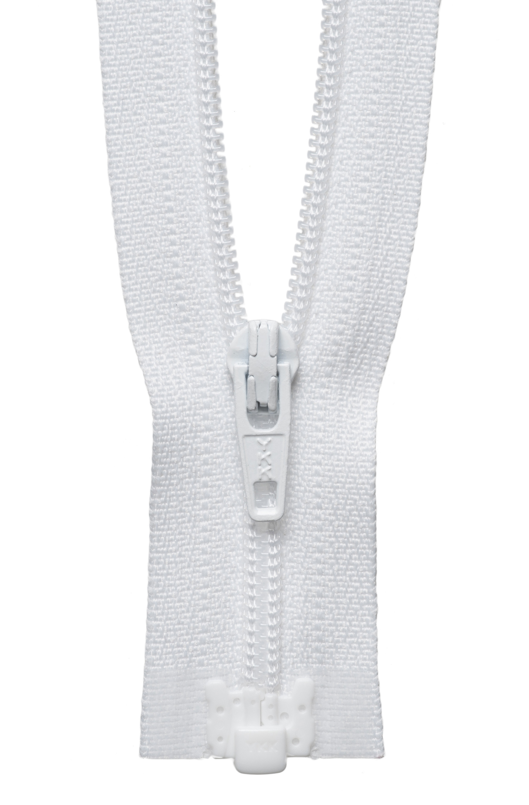 Picture of Light-Weight Open End Zip: 30cm: White