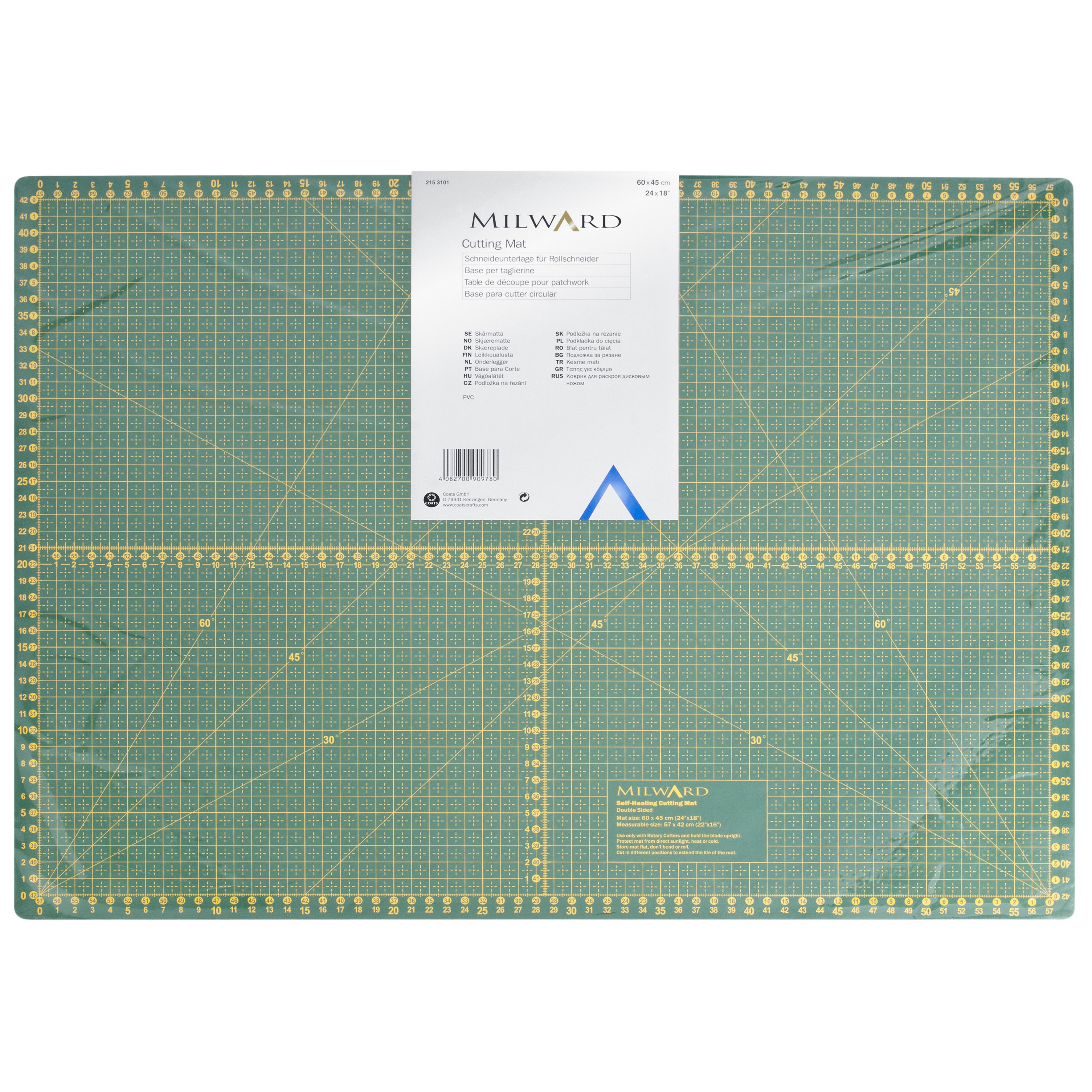 Cutting Mat: Metric & Imperial: 60 x 45cm: 1 Piece - Milward 