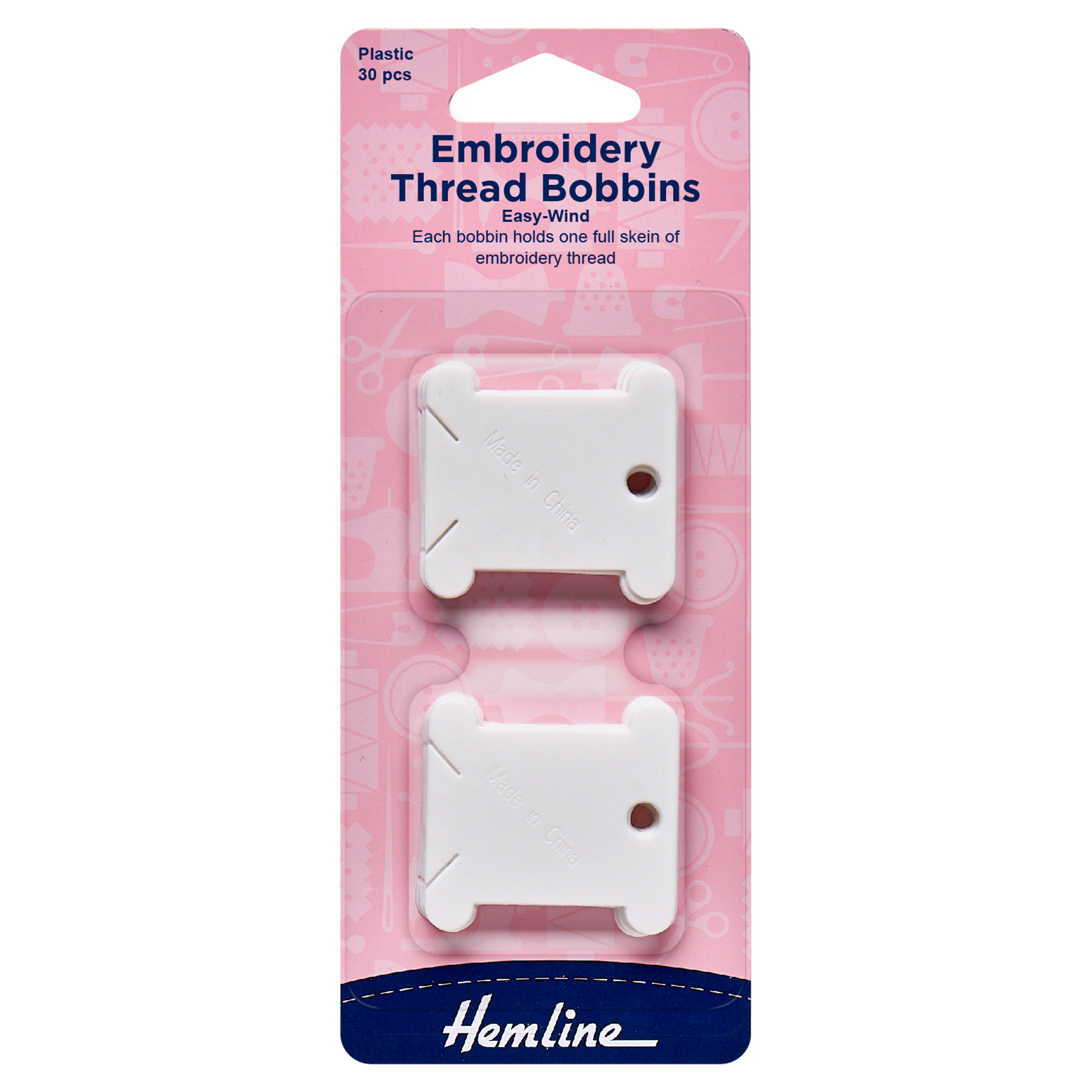 Picture of Embroidery Thread Bobbins: Plastic: 30 Pieces