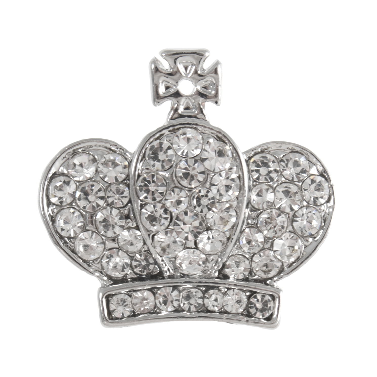 Picture of Buttons: Diamante: Crown: Shank: 24mm: Silver