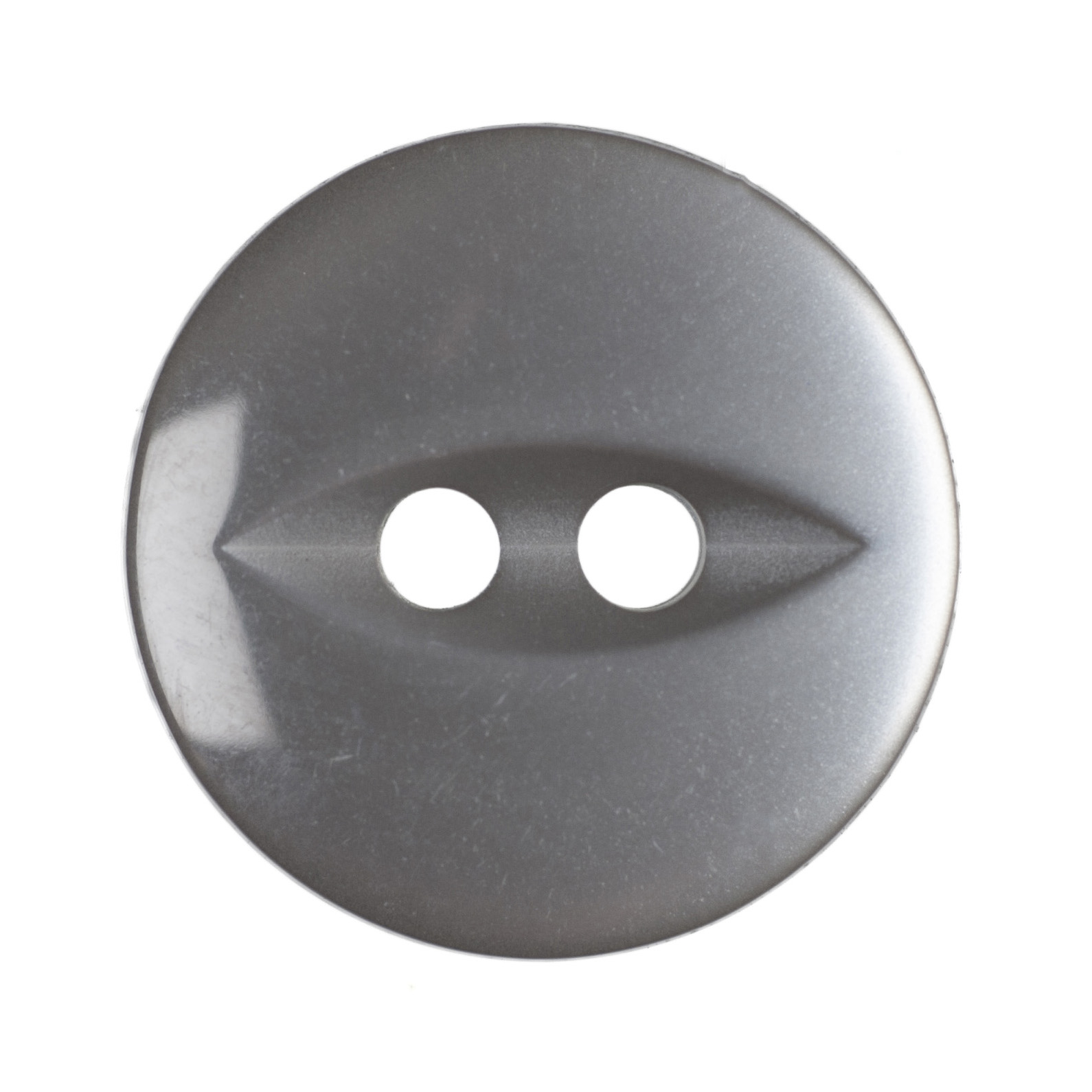 Button: Polyester Fish Eye - Grey Button: Polyester Fish Eye - Grey