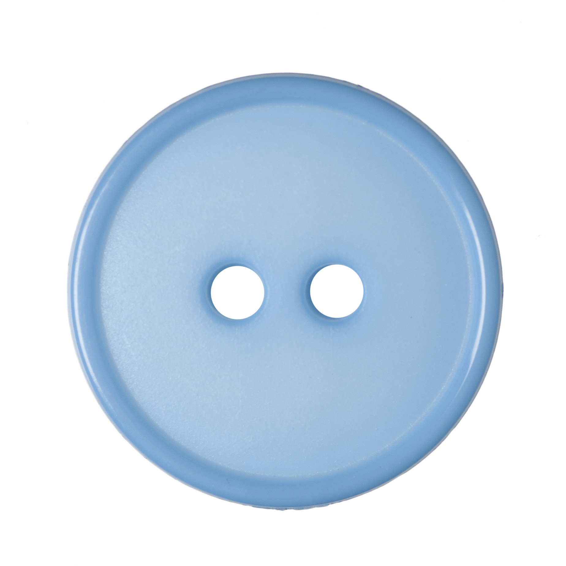 Buttons: Flat Top: Narrow Rim: 2-Hole: 18mm: Pale Blue - Trimits Loose ...