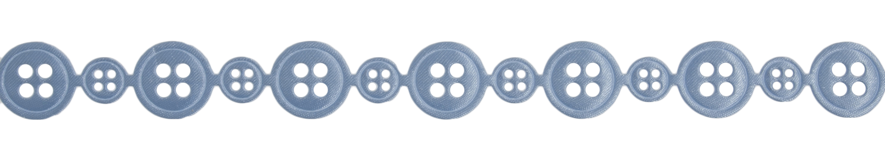 Trim: Satin Button: 25m x 10mm: Blue - Groves - Groves and Banks