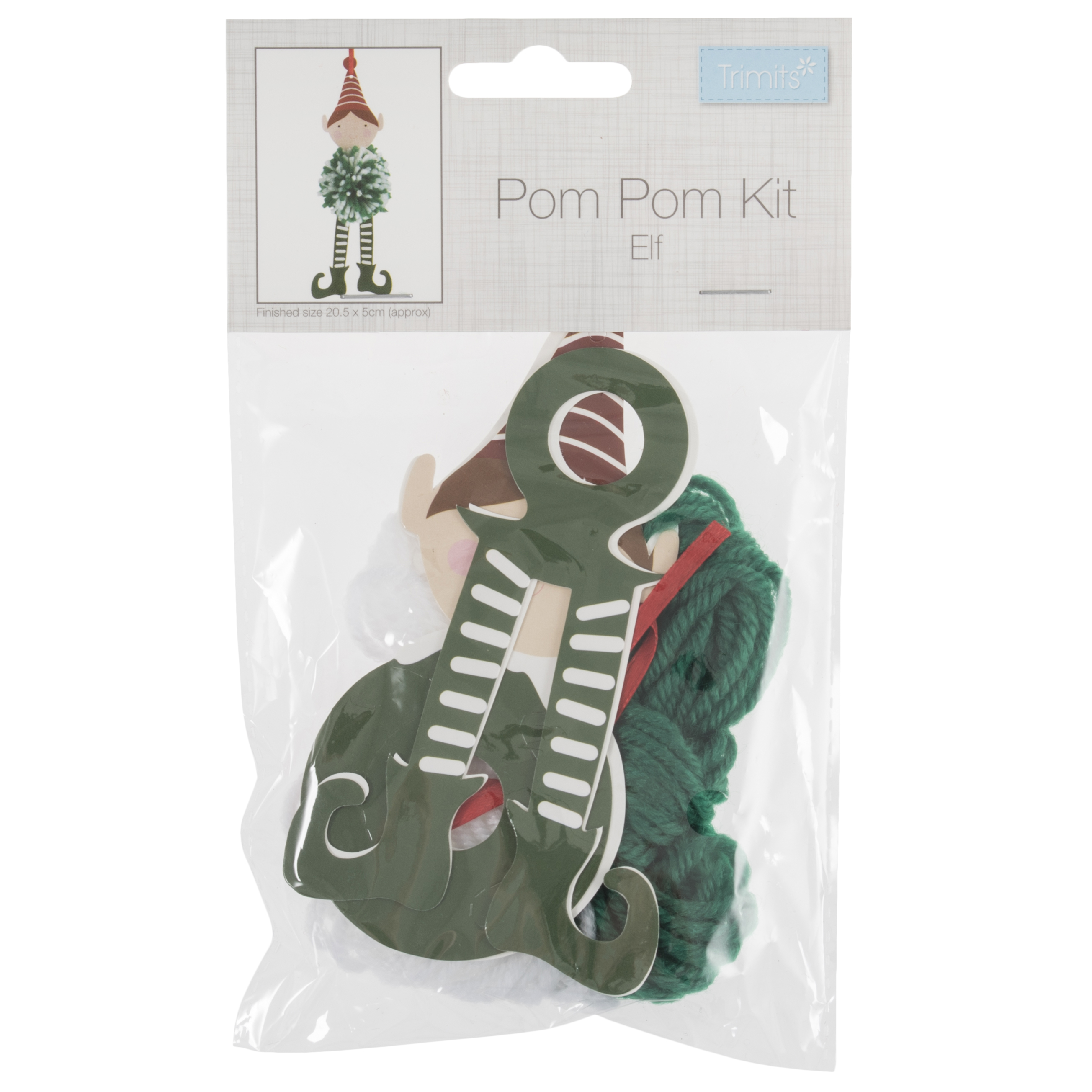 Picture of Pom Pom Decoration Kit: Elf: Pack of 4