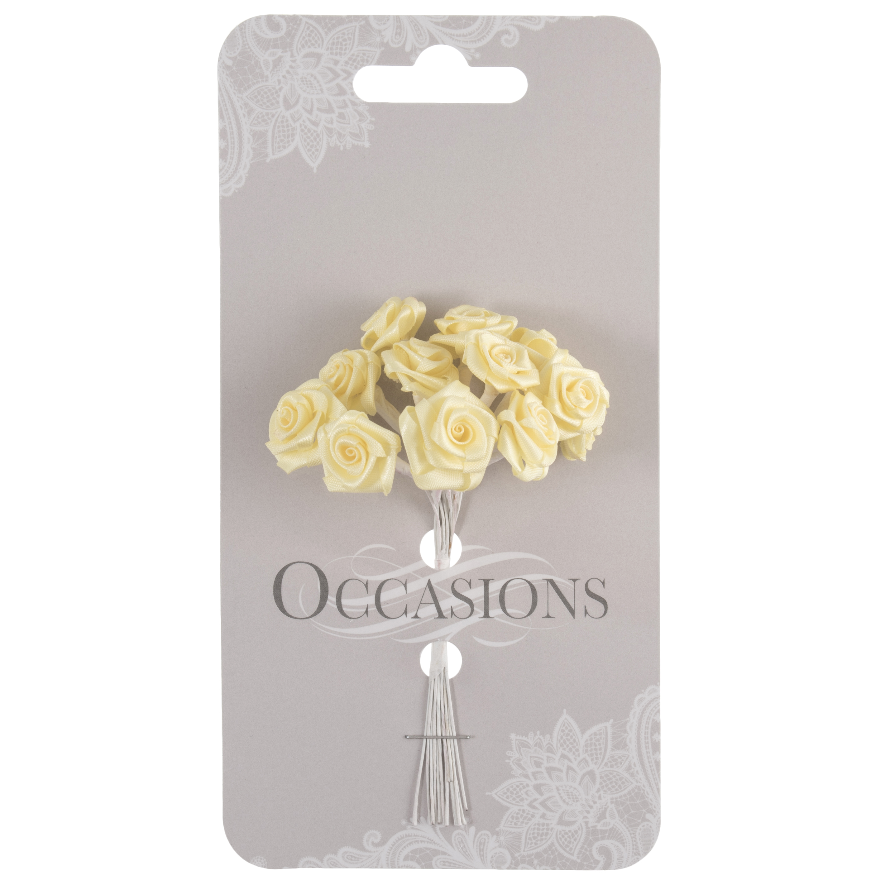 Picture of Ribbon Rose: 15mm: Pack of 12: Yellow