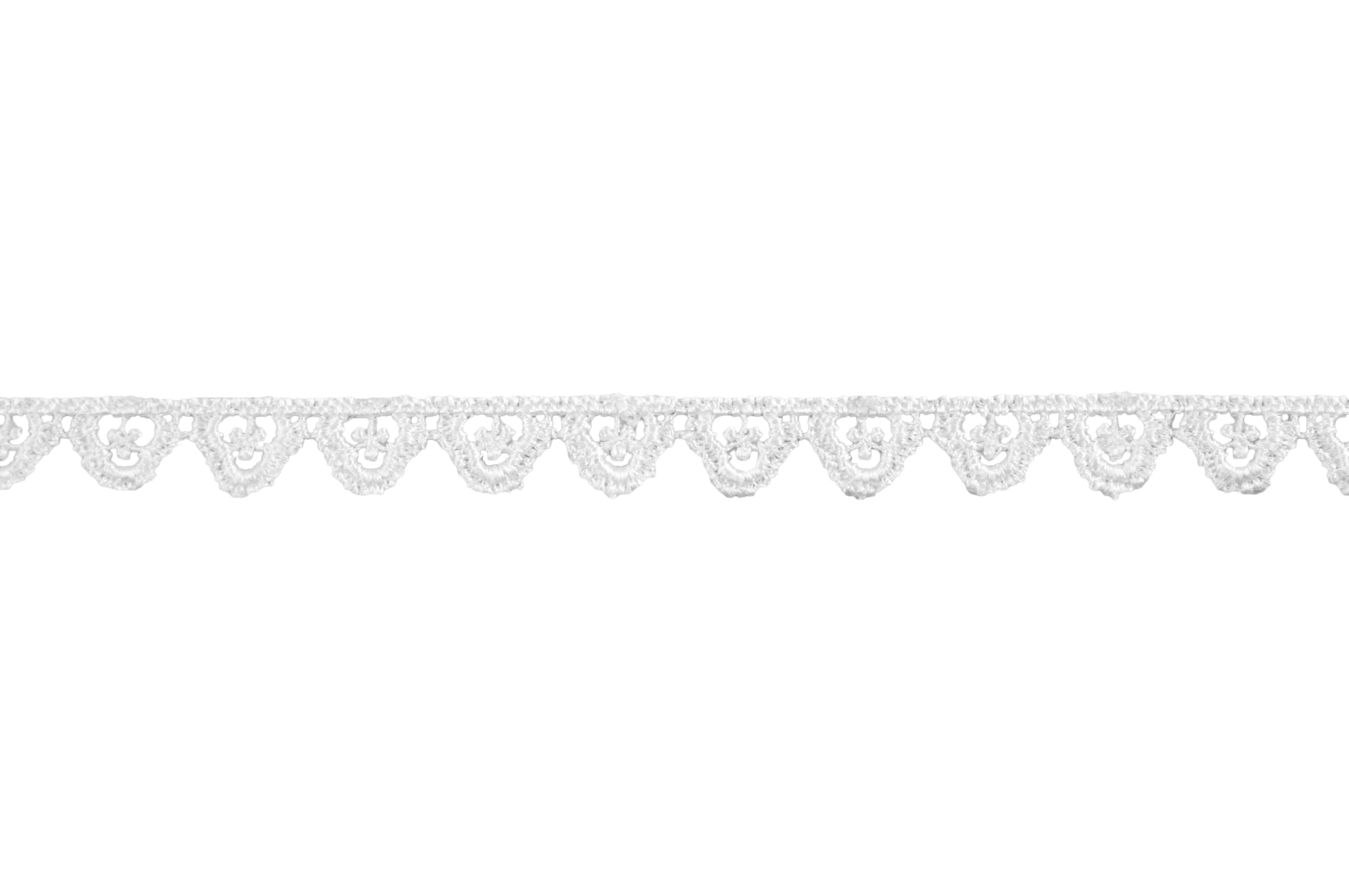 Trim Lace Guipure 27.4m x 10mm White Essential Trimmings Groves