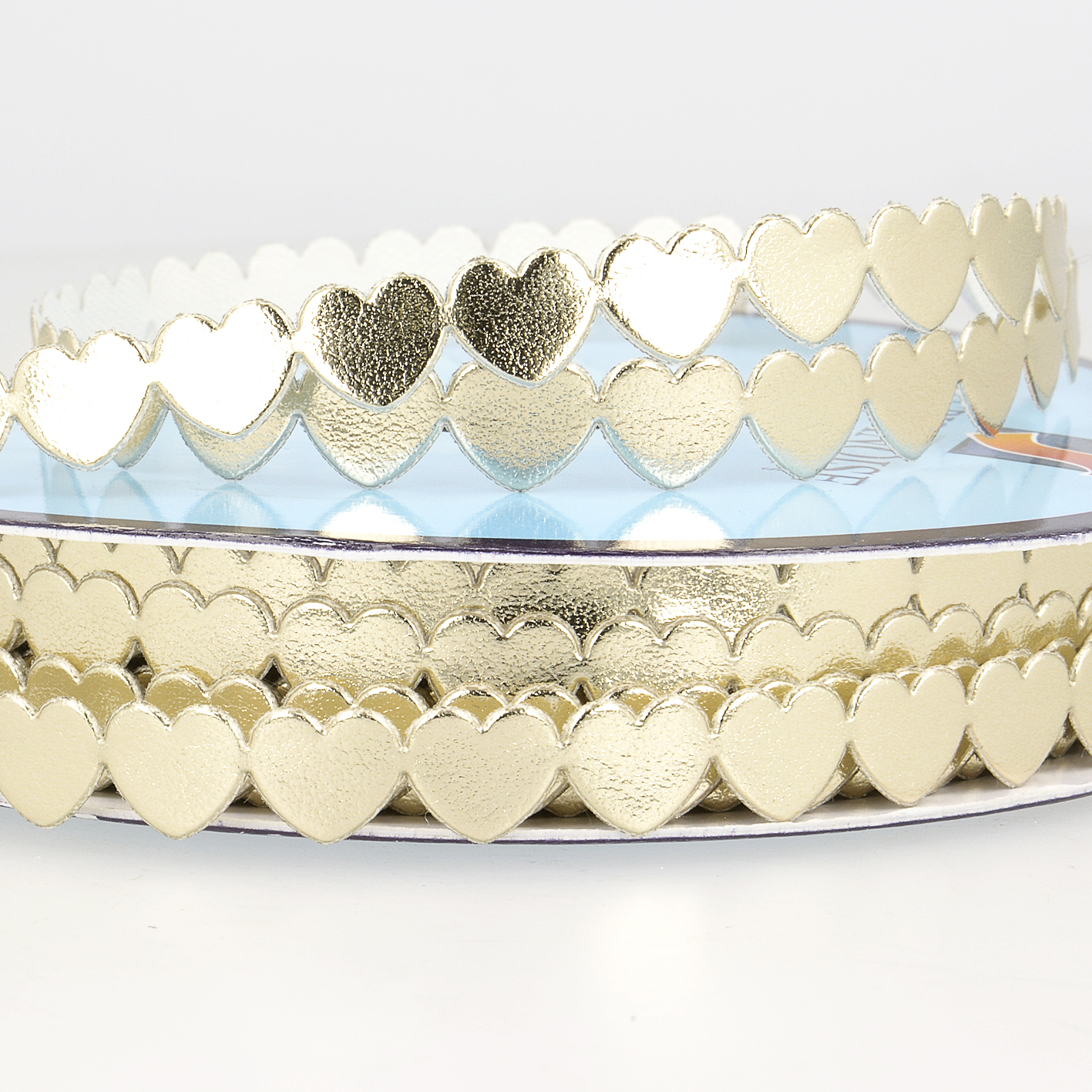 Trim Metallic Hearts 25m x 9mm Gold Stephanoise Groves and Banks