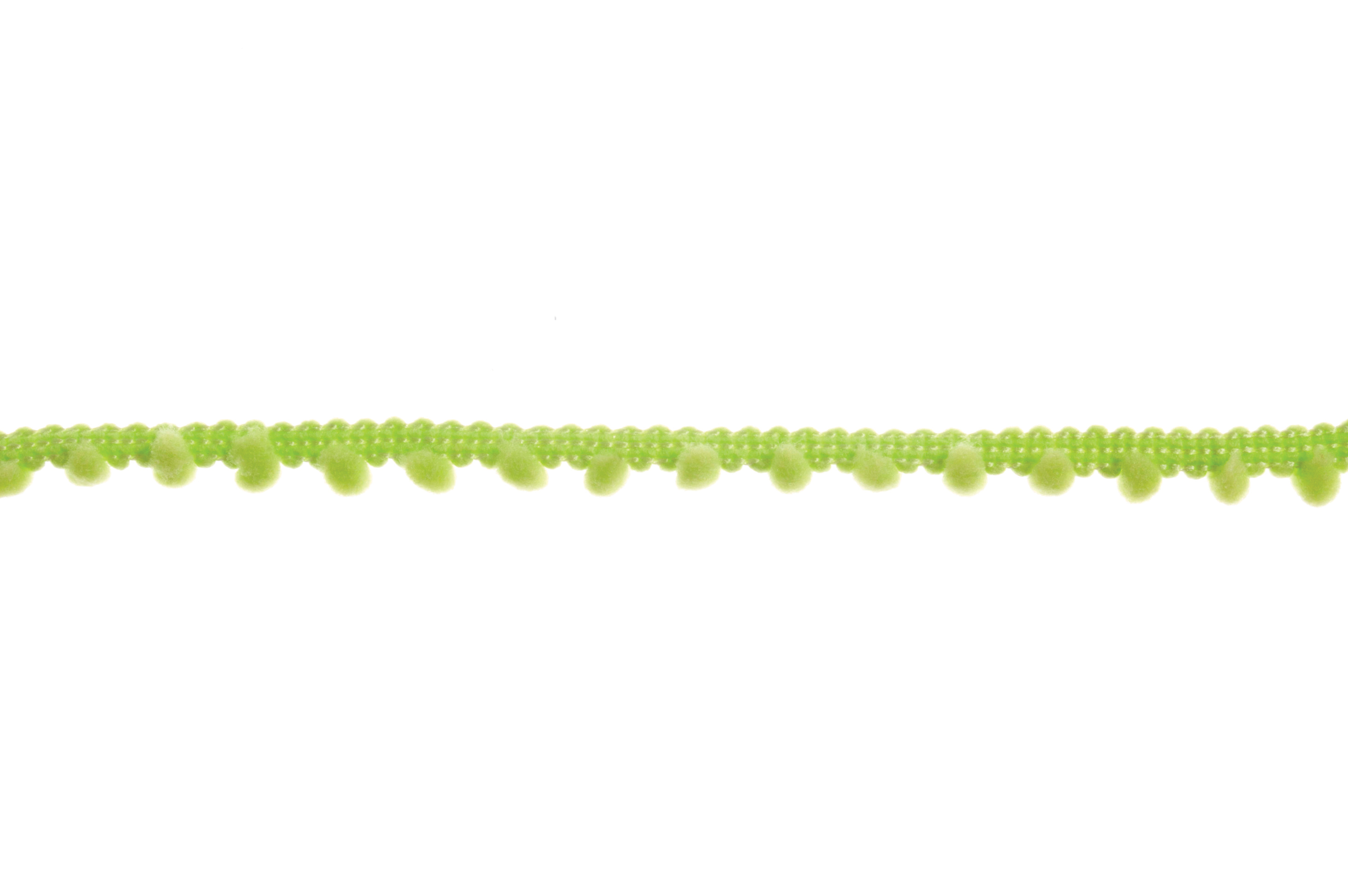 Trim: Pom Pom 27.4m x 7mm: Lime - Essential Trimmings - Groves and Banks