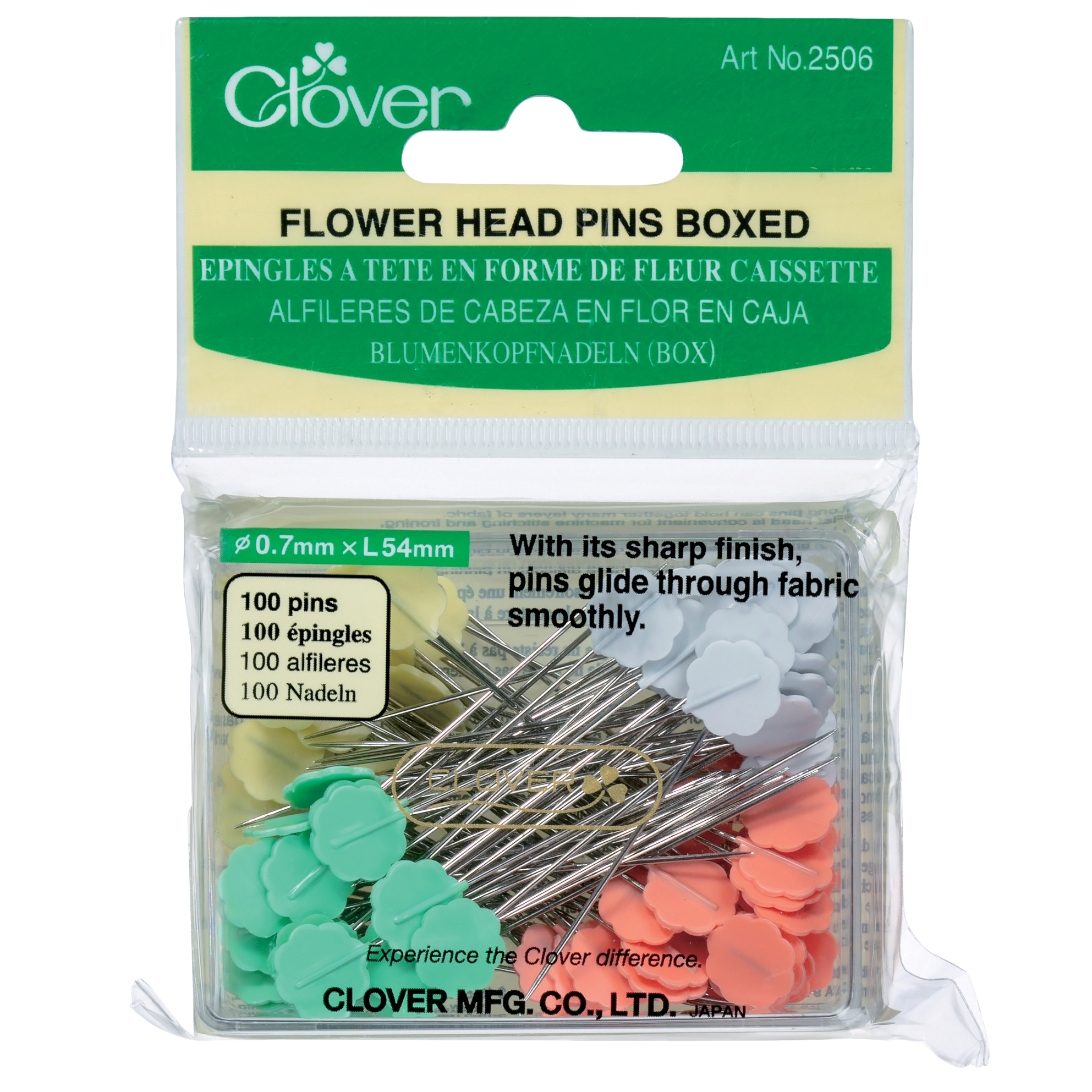 Pins Flower Head Box (3) Clover Groves and Banks