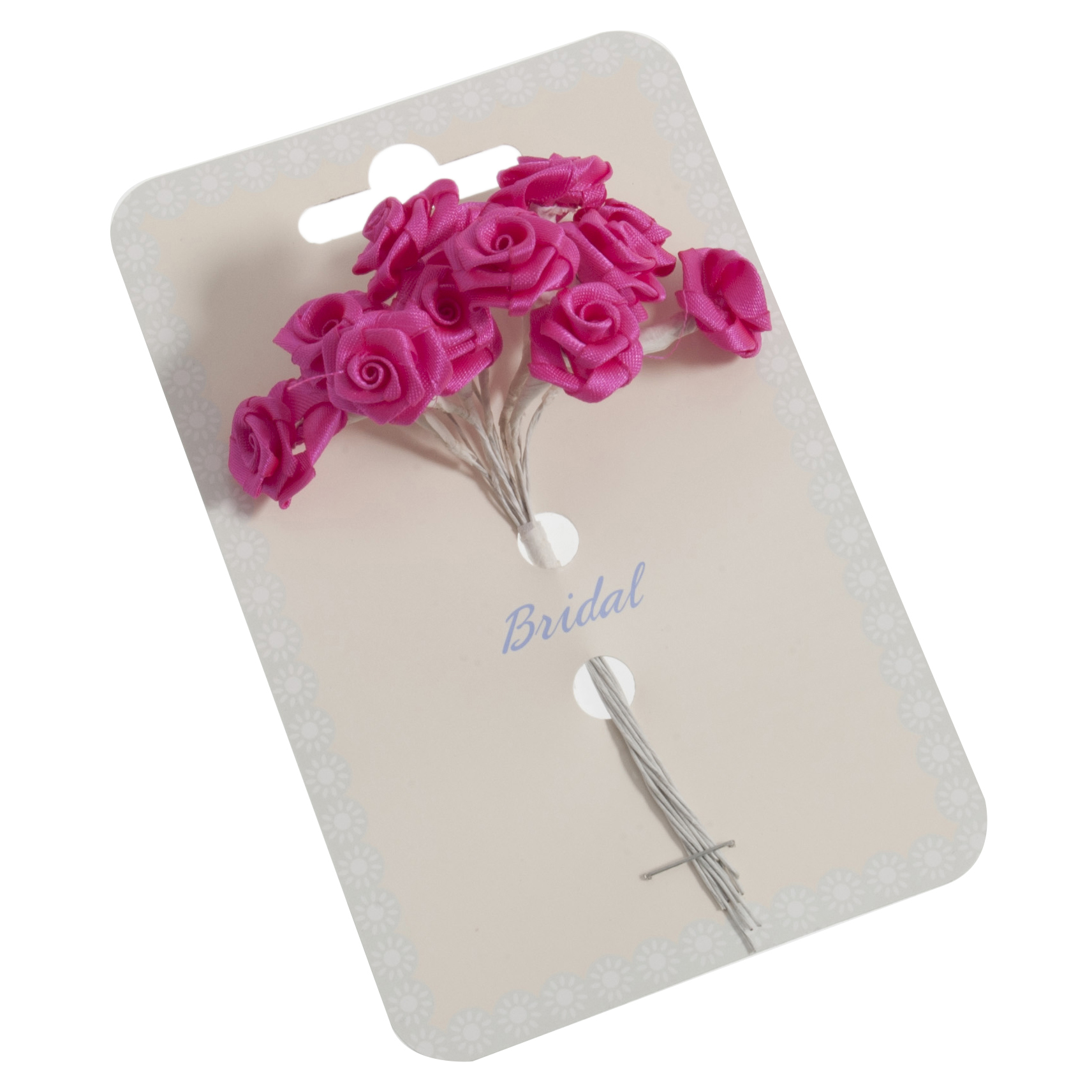 Picture of Ribbon Rose: 15mm: Pack of 12: Fuchsia