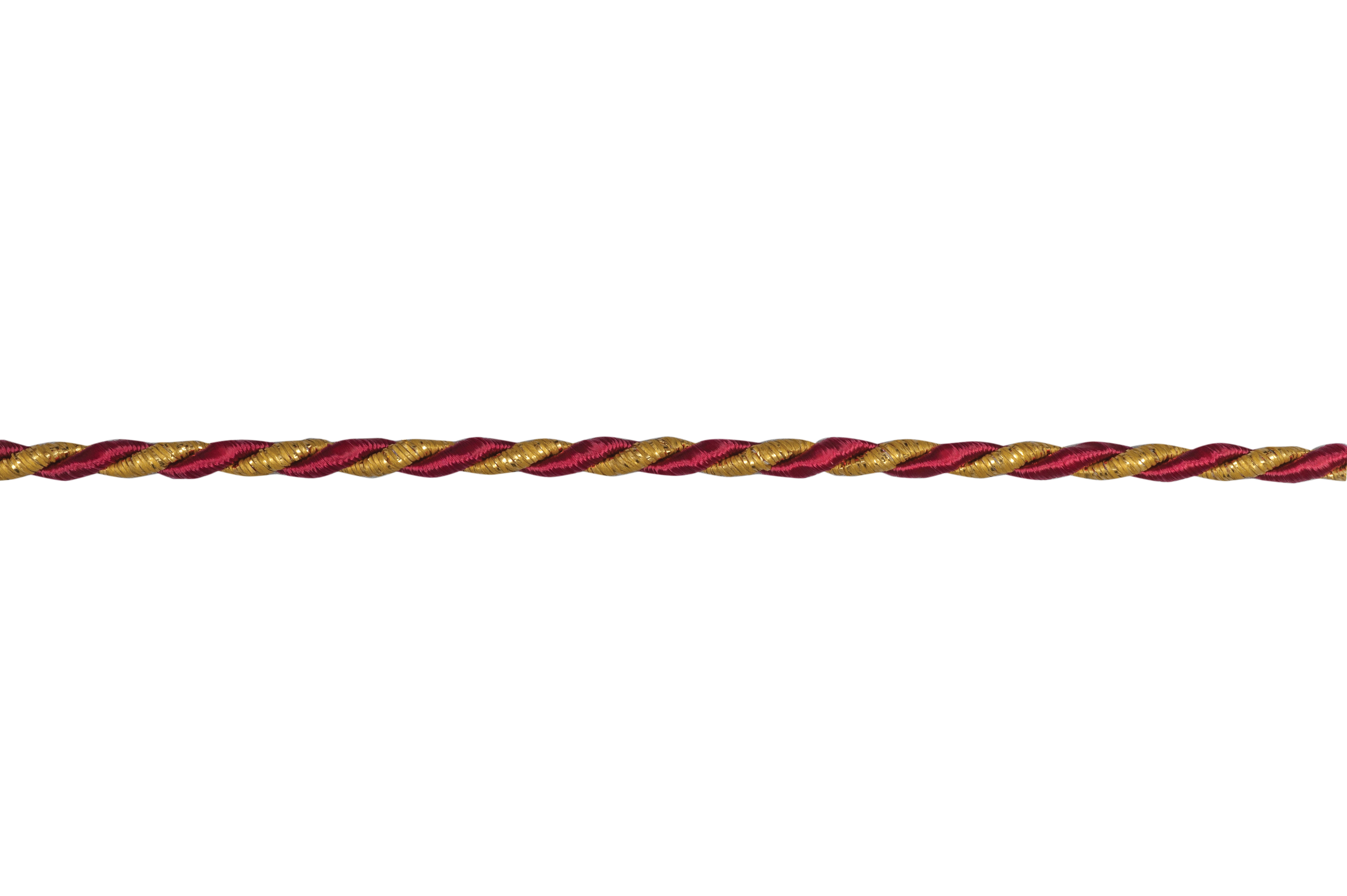 Trim Cord 20m x 3mm Gold and Burgundy Essential Trimmings Groves