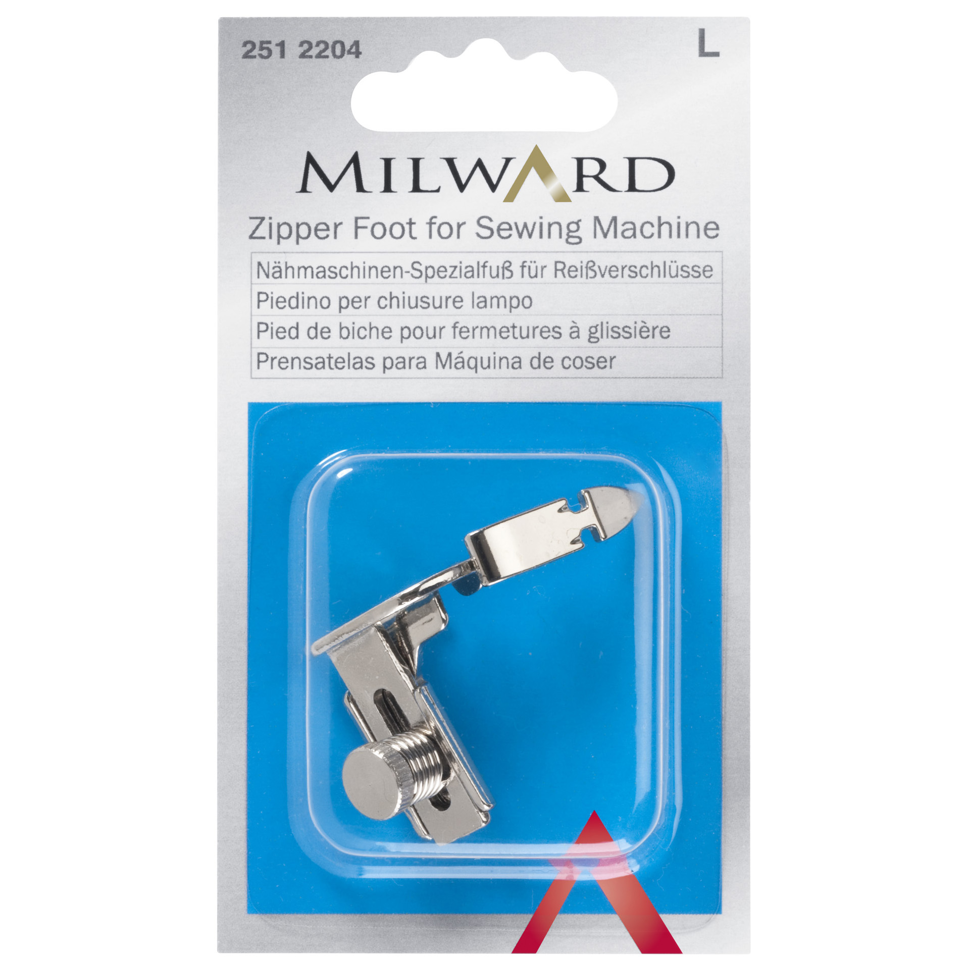 Sewing Machine Zipper Foot 1 Piece Milward Groves and Banks