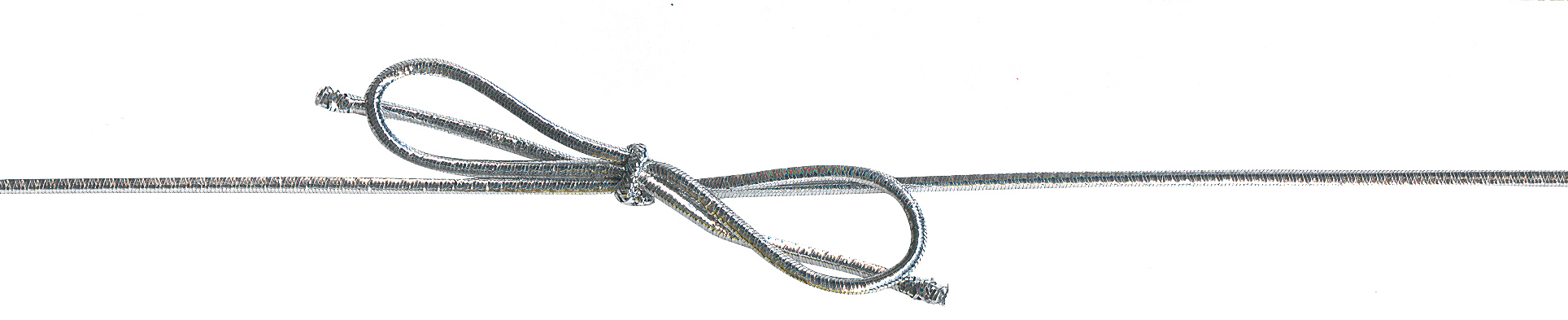 Ribbon: Elastic Loops: 100mm x 1.7mm: Silver - Berisfords - Groves and ...