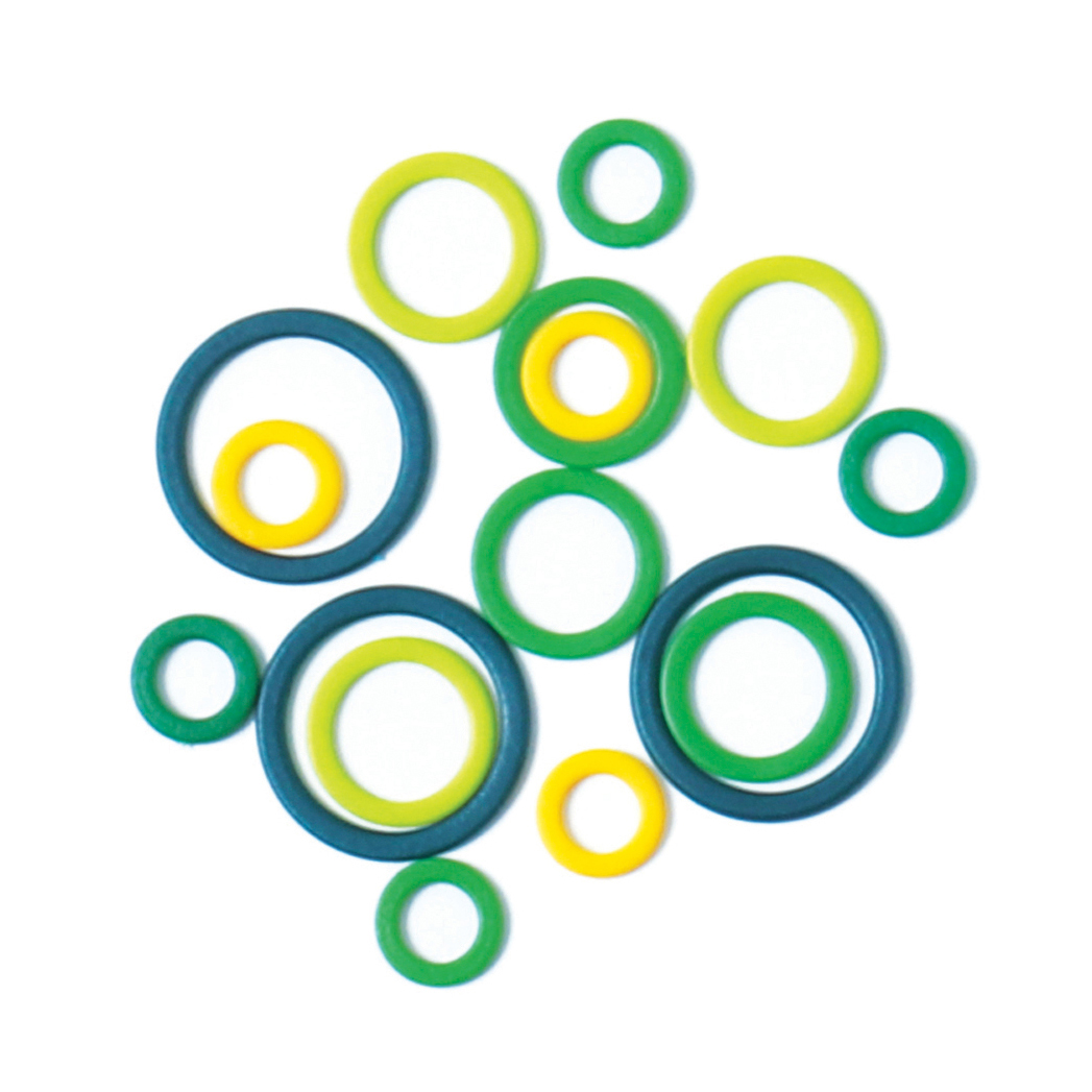 Stitch Ring Markers Plastic Assorted Sizes 50 Pieces KnitPro