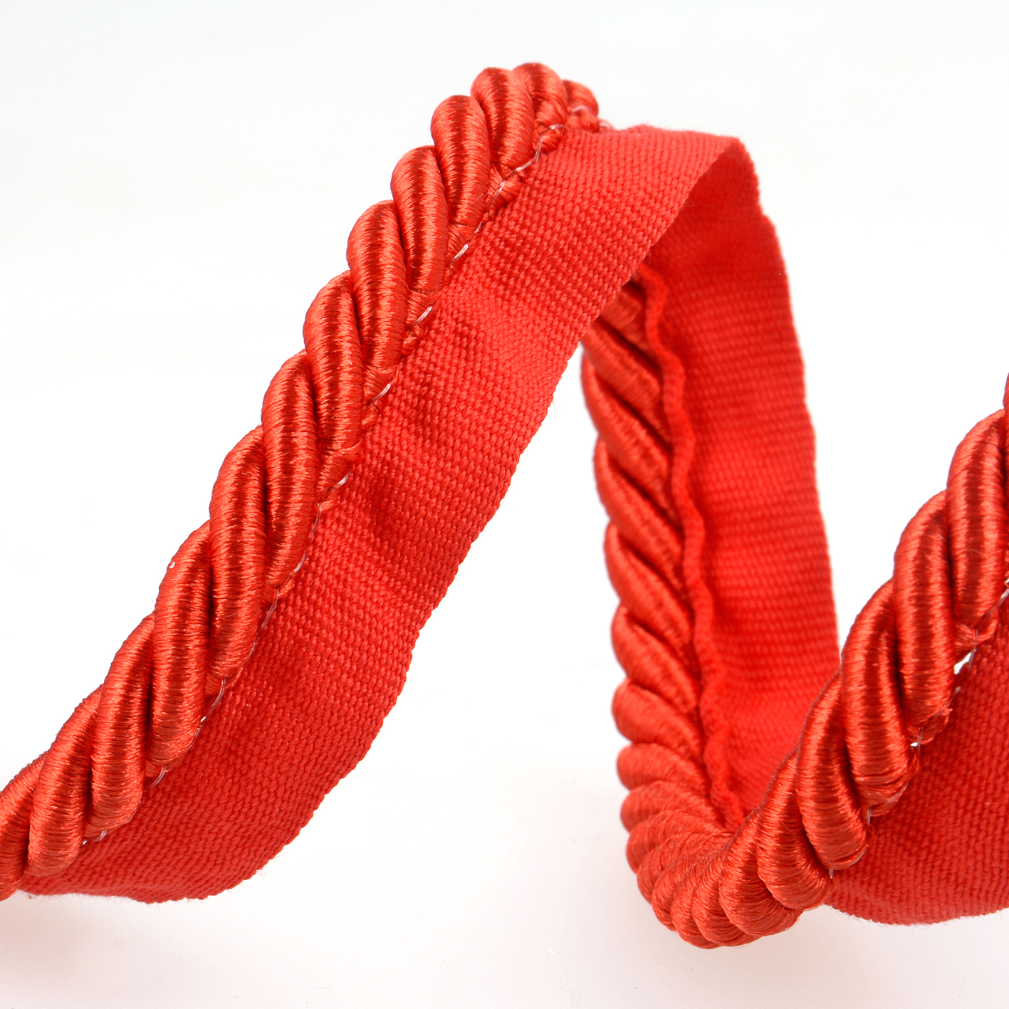 Trim Upholstery Trim Flanged Twist 20m x 18mm Red Stephanoise