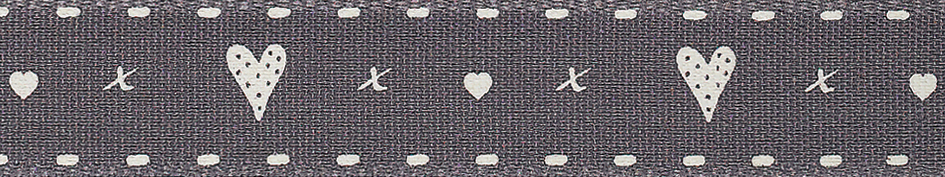 Picture of Hearts & Kisses: 4m x 15mm: Smoked Grey