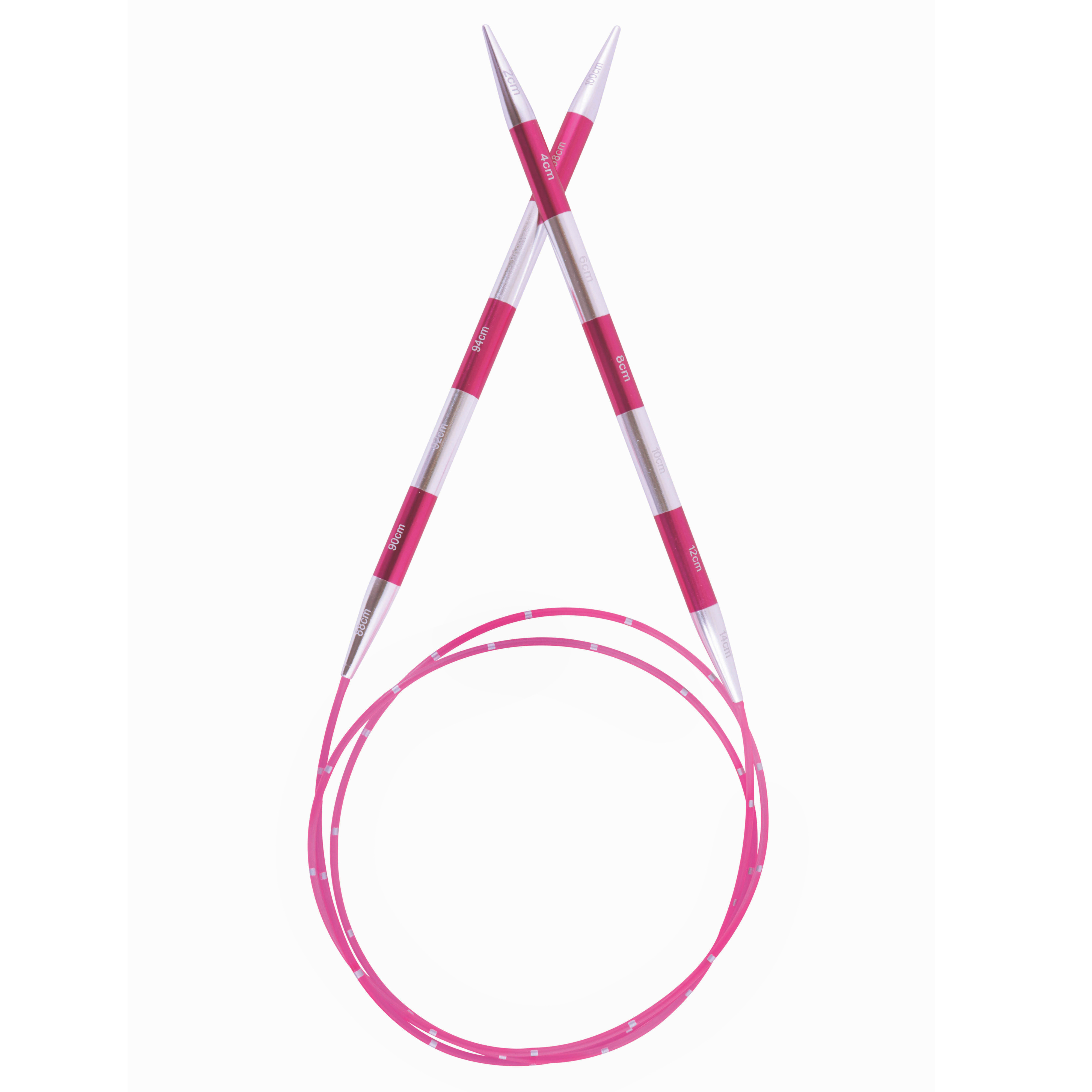 Knitting Pins: Circular: Fixed: Smart Stix: Pink: 100cm x 2.25mm 