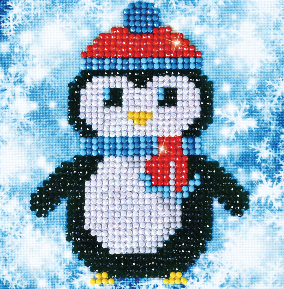 Diamond Painting Kit Christmas Penguin Diamond Dotz® Groves and Banks