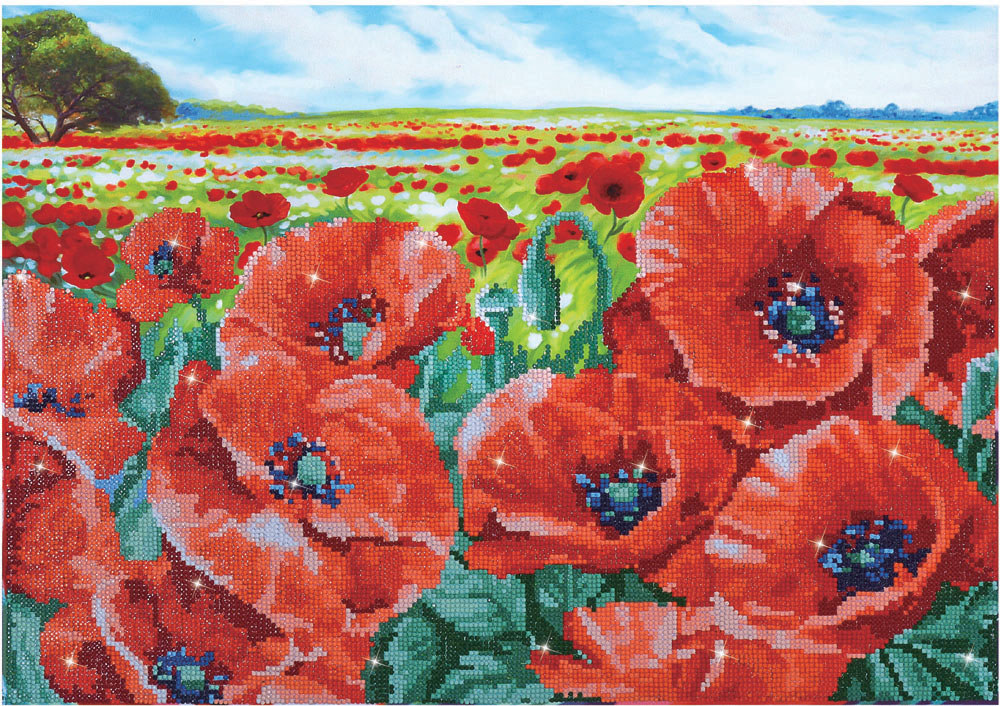 Picture of Diamond Painting Kit: Red Poppy Field