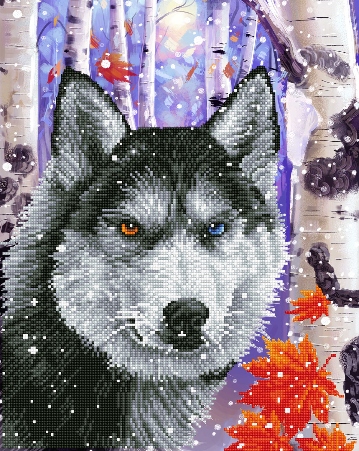 Picture of Diamond Painting Kit: Forest Wolf