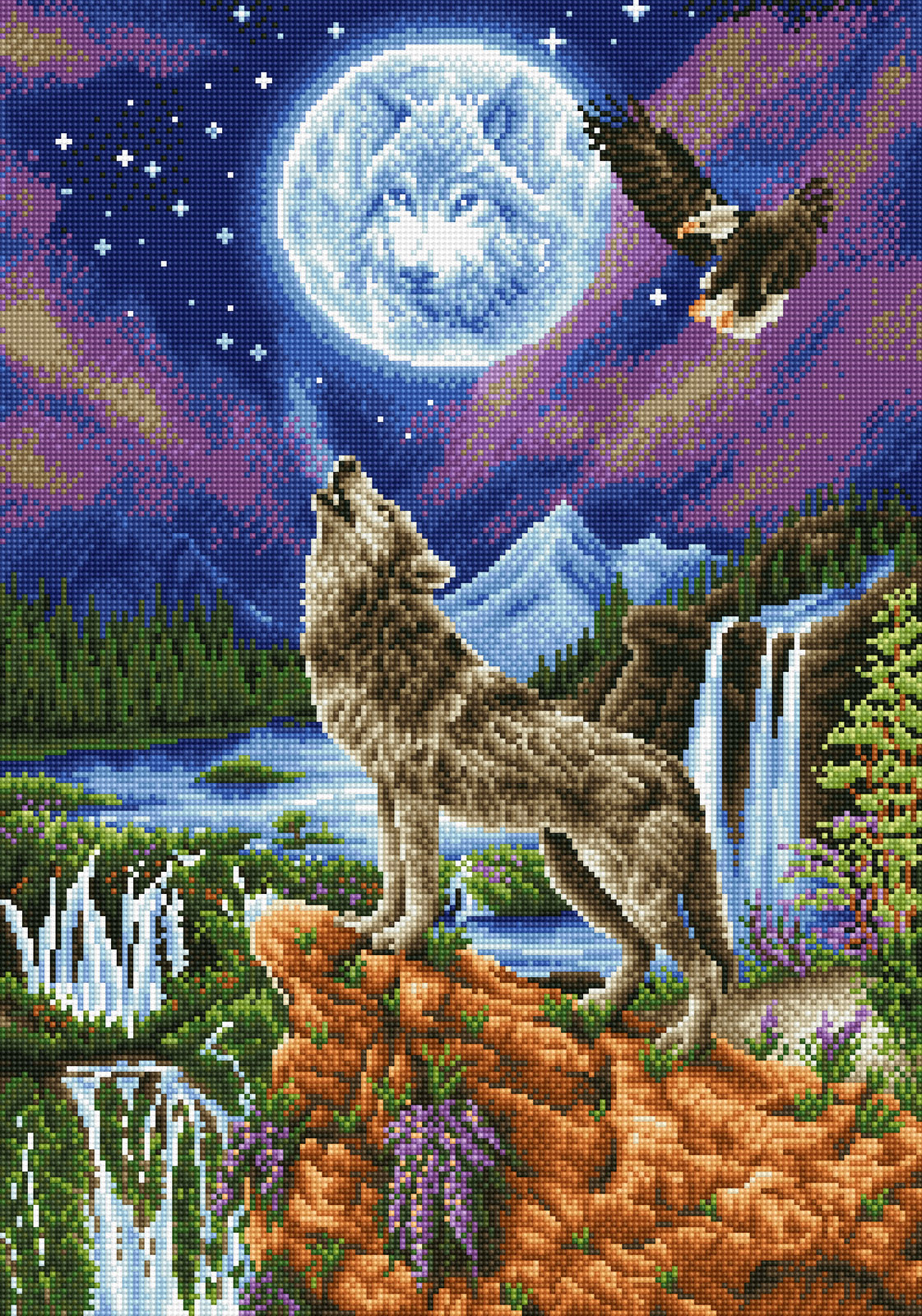 Picture of Diamond Painting Kit: Mystic Wolf