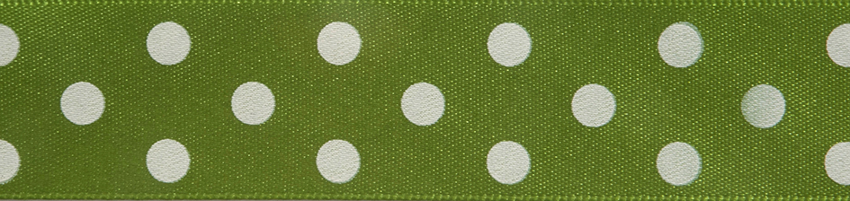 Ribbon Polka Dot 20m X 25mm Meadow Berisfords Groves And Banks