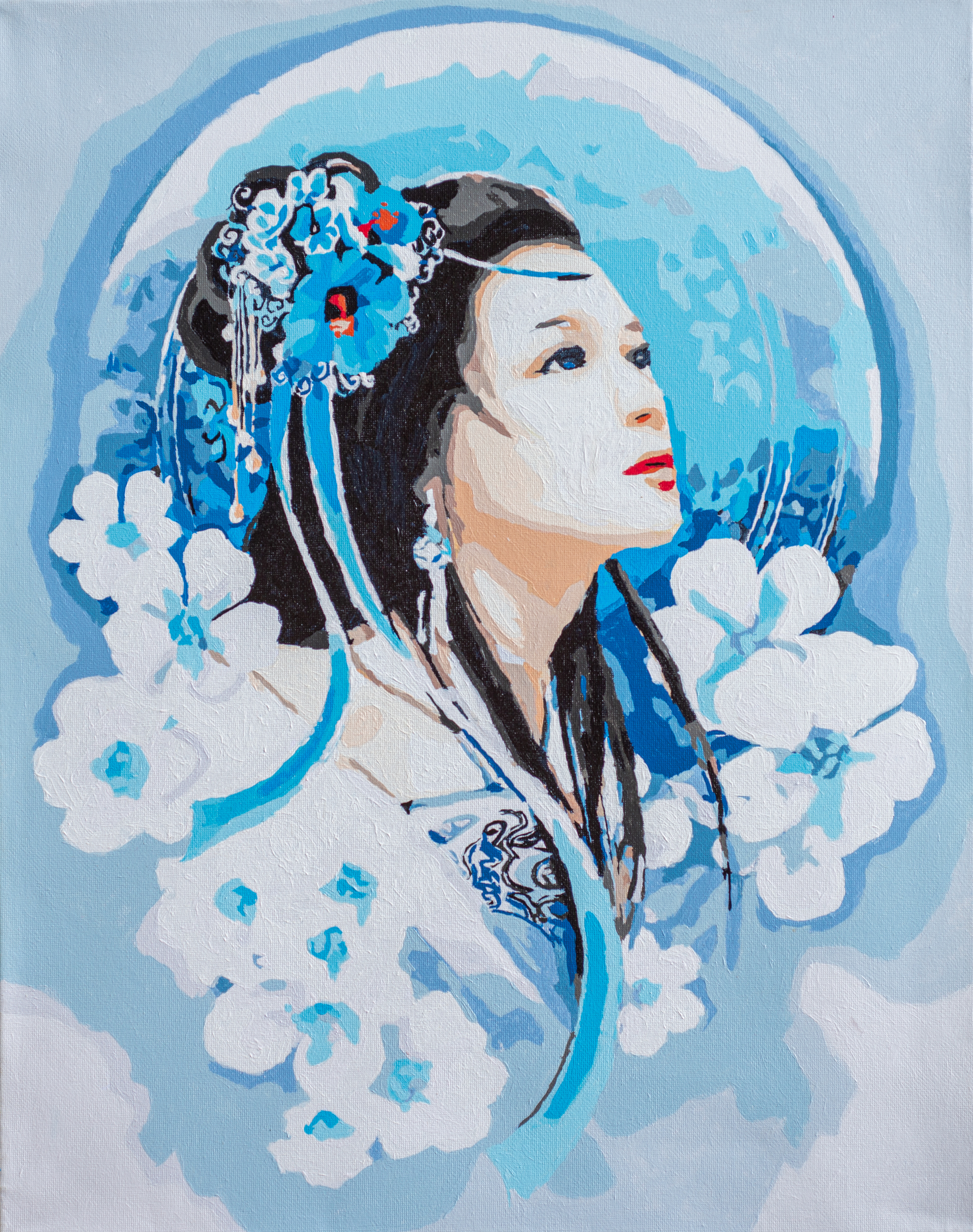 Chinese Girl Art Paint By Numbers