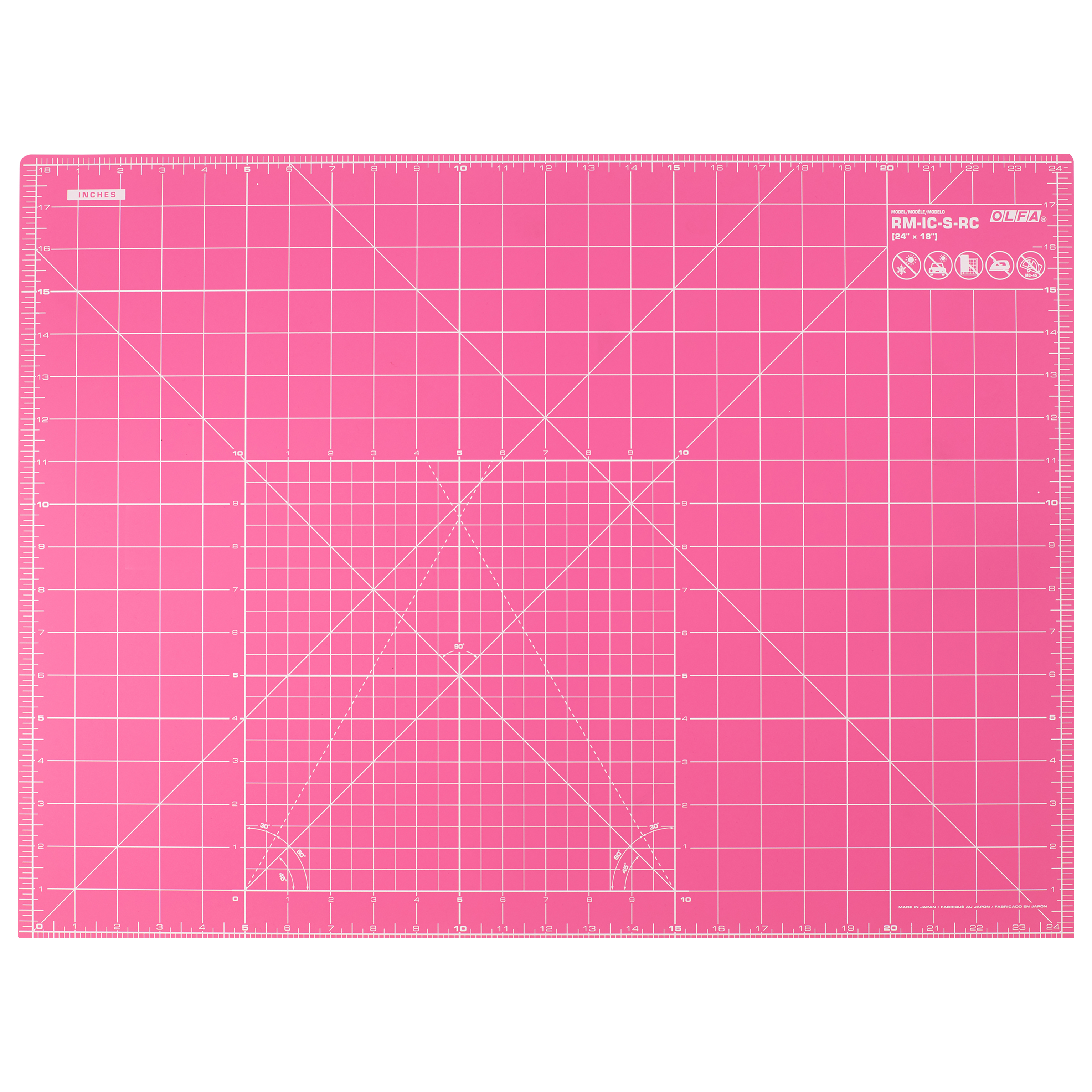 Picture of Rotary Cutting Mat: 60x45cm 23.5x17.75in: Pink