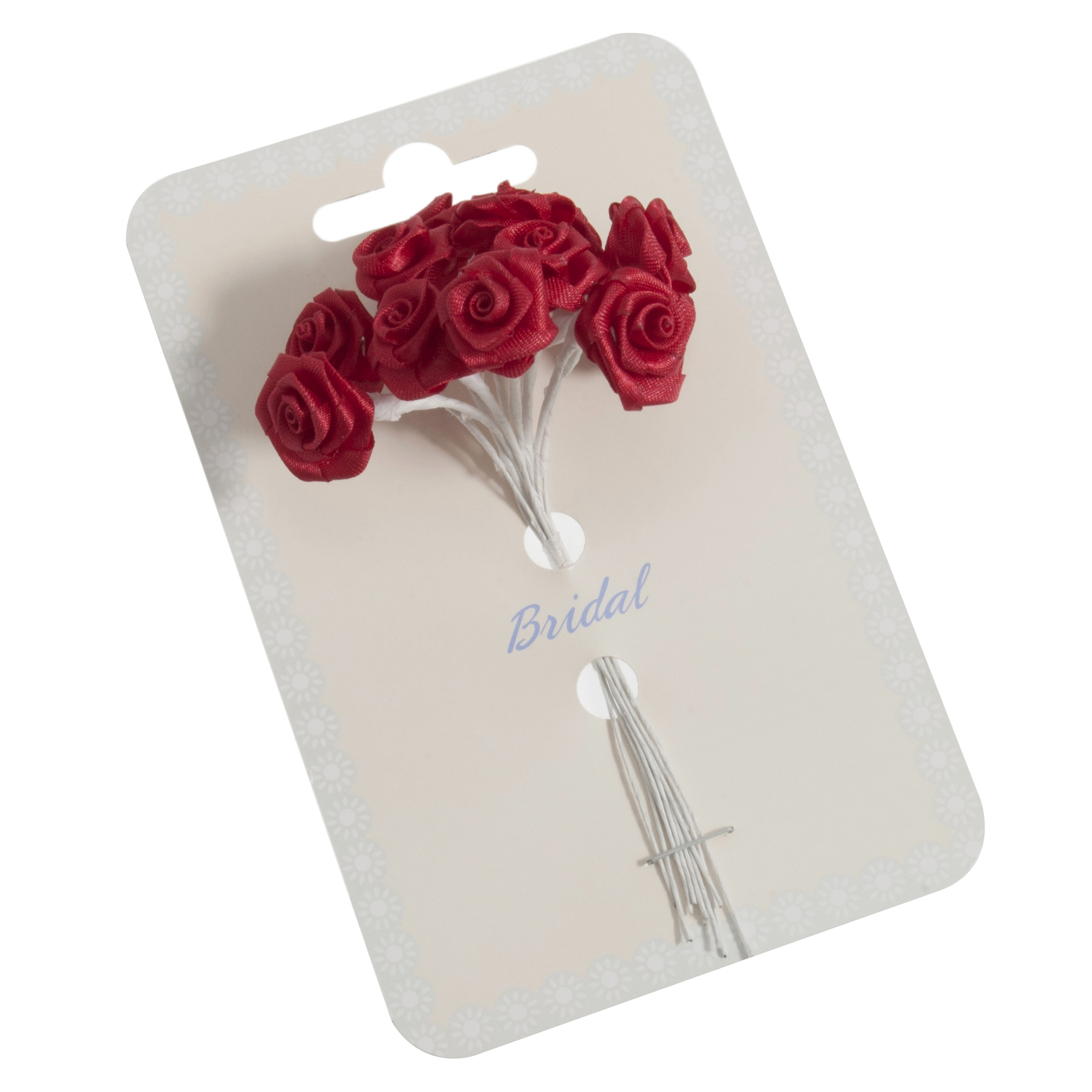 Picture of Ribbon Rose: 15mm: Pack of 12: Red