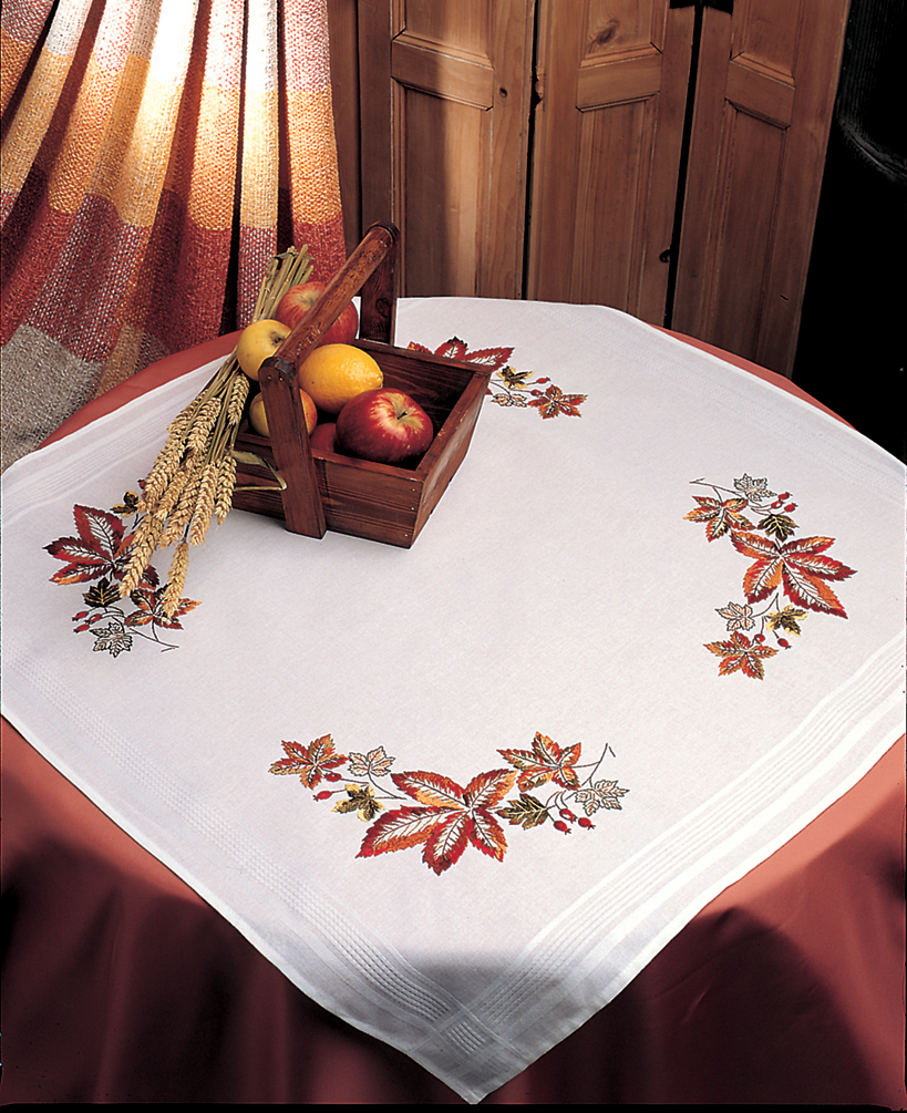 Embroidery Kit: Tablecloth: Autumn - Anchor - Groves and Banks