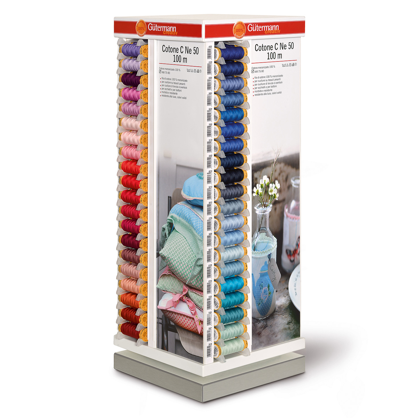 Display Tower Natural Cotton C Ne 50 100m 3 Fill Gutermann Groves