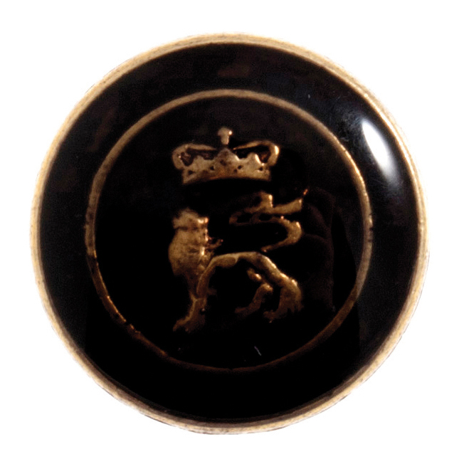 Picture of Buttons: Lion & Crown: 20mm: Black/Gold