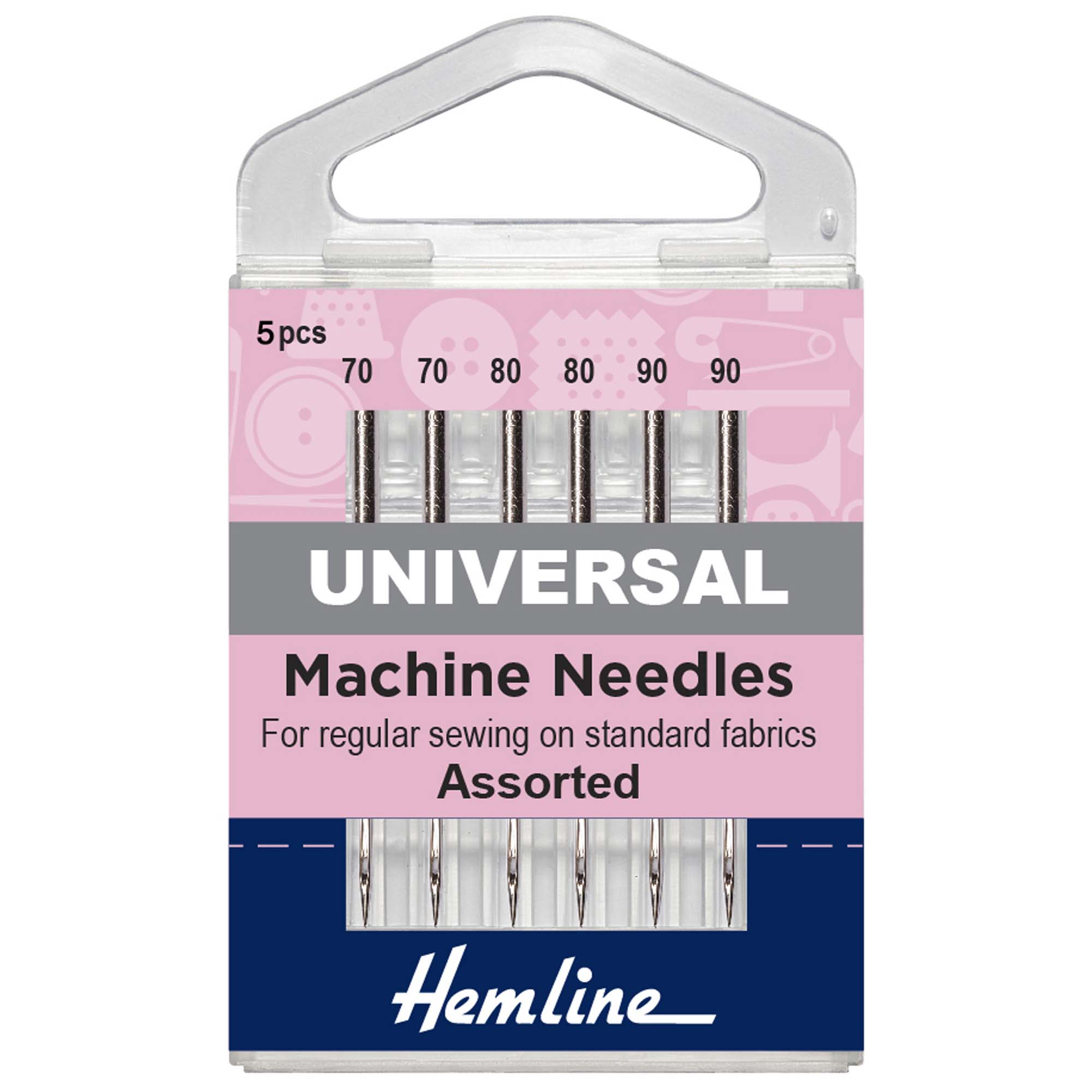 Sewing Machine Needles: Universal: Mixed (70, 80, 90)