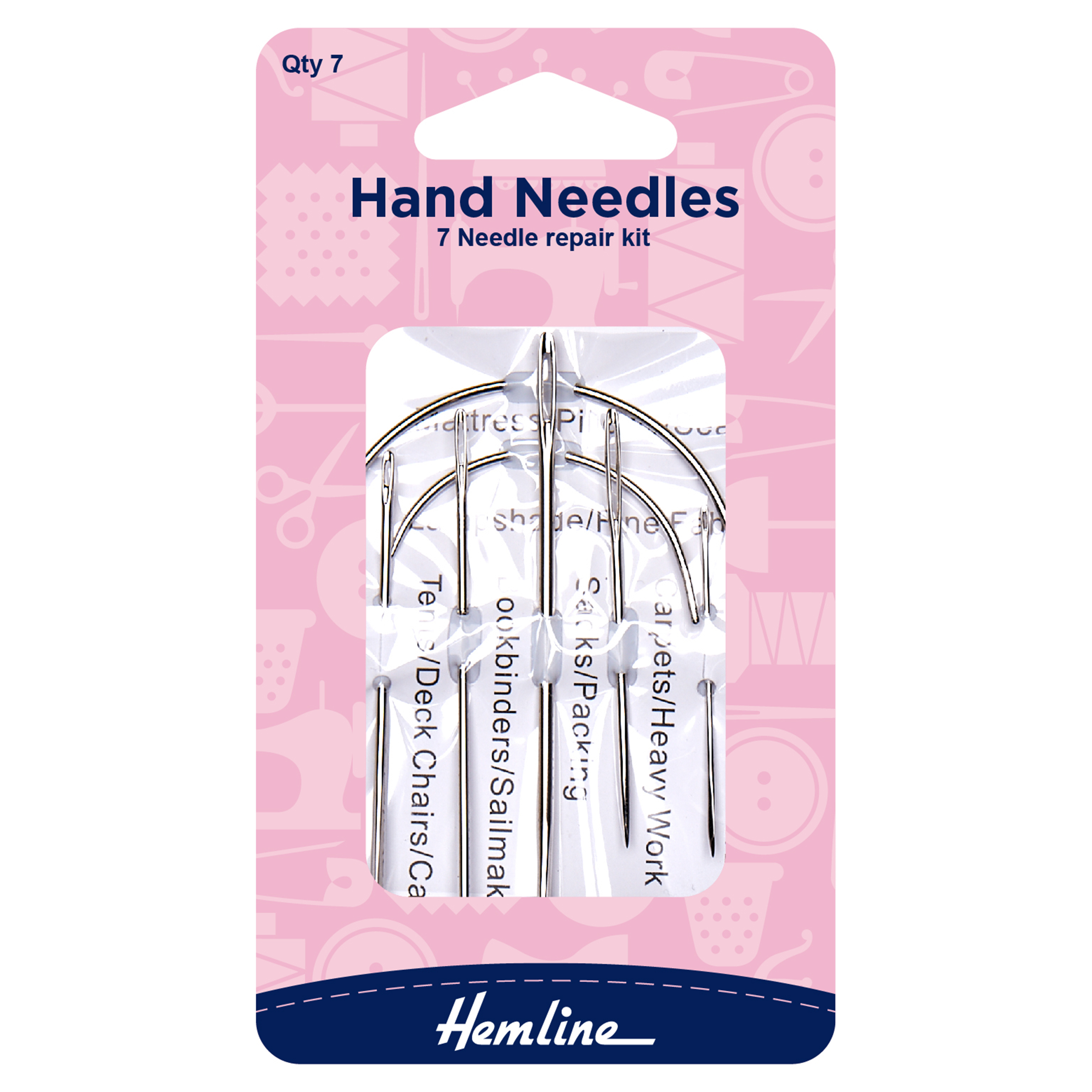 Hand Sewing Needles: Repair: 7 Pieces - Hemline - Groves and Banks