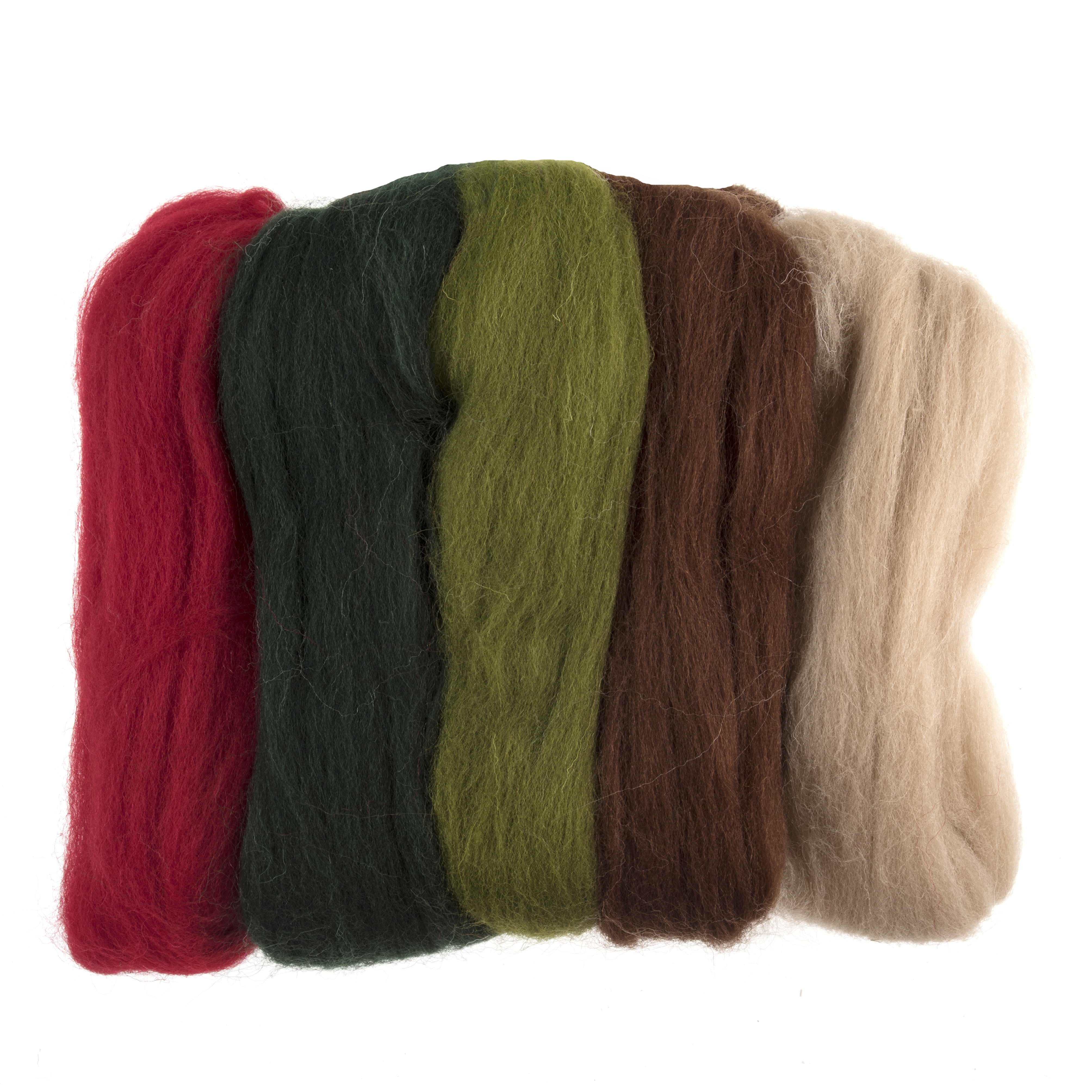 Picture of Natural Wool Roving: 50g: Assorted Christmas